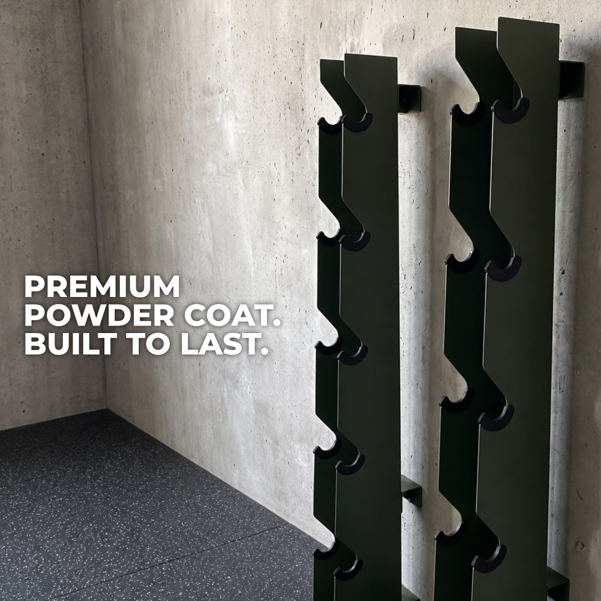 Alpha Elite | 5-Tier Vertical Dumbbell Storage Wall/Rack Mount