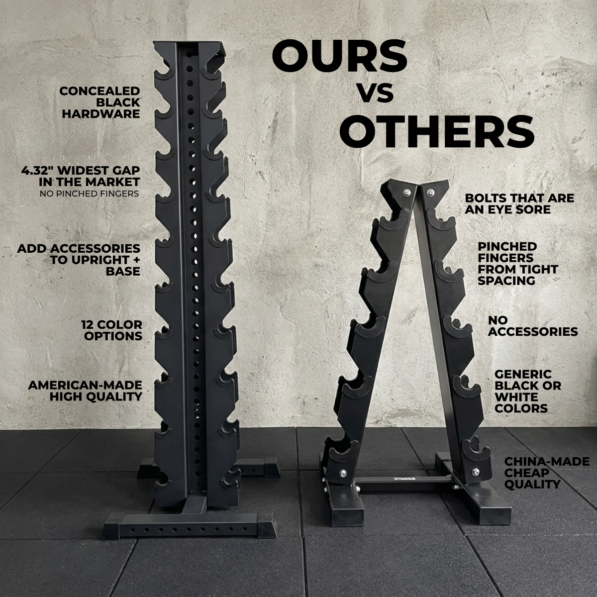 Delta | 10-Tier Vertical Dumbbell Storage Rack