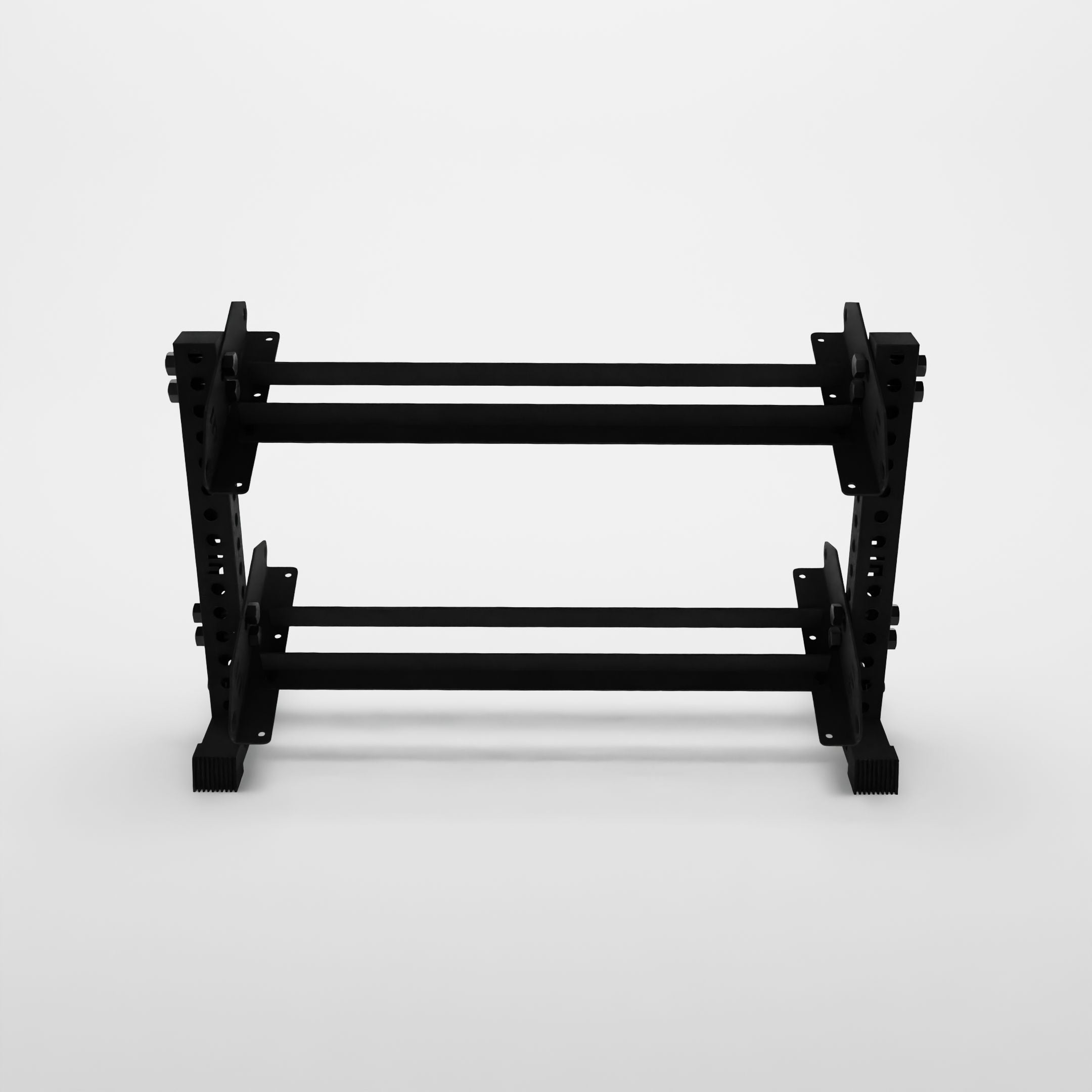 black 43-inch bravo 2-tier horizontal dumbbell rack