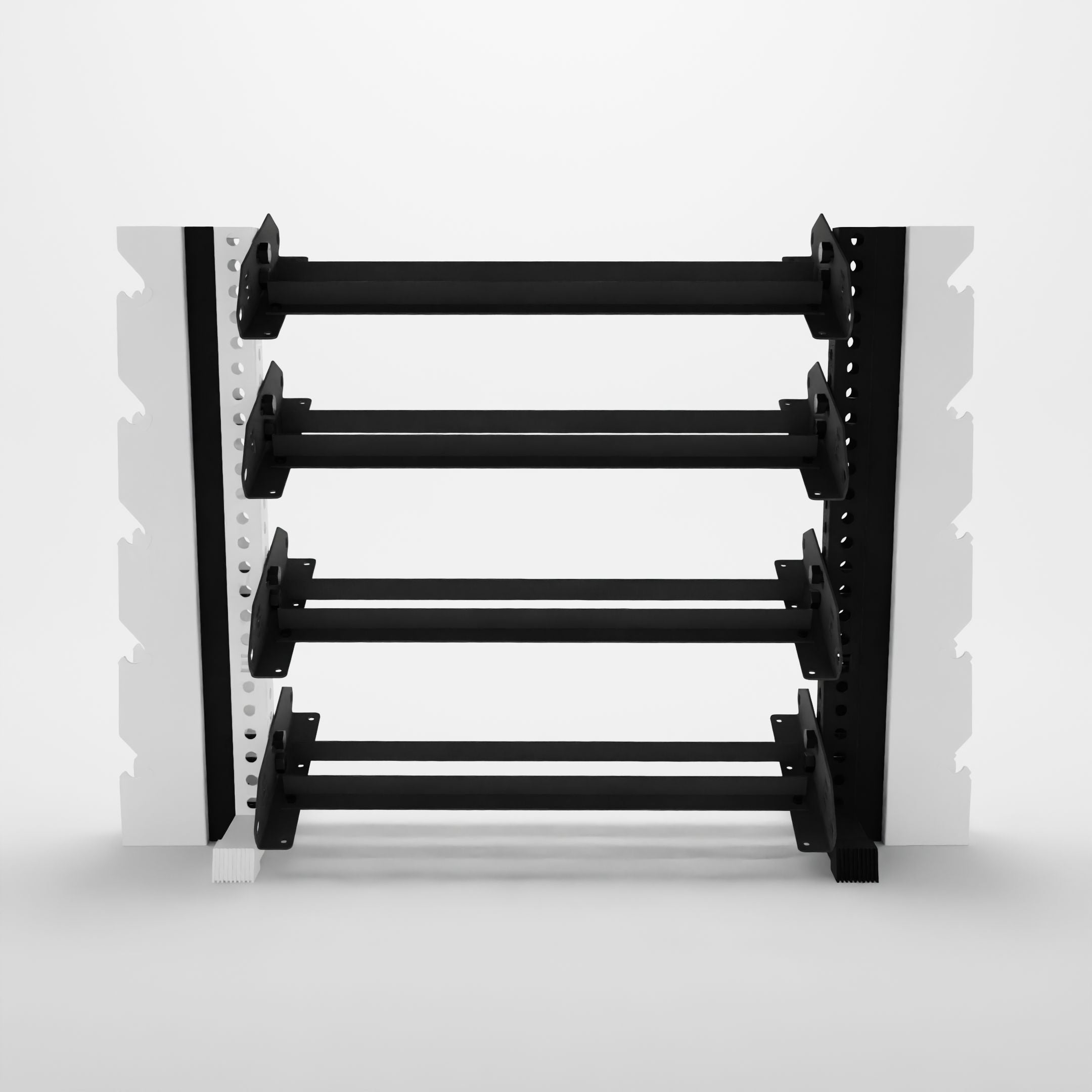 black 43-inch alpha elite vertical to horizontal rack expansion kit