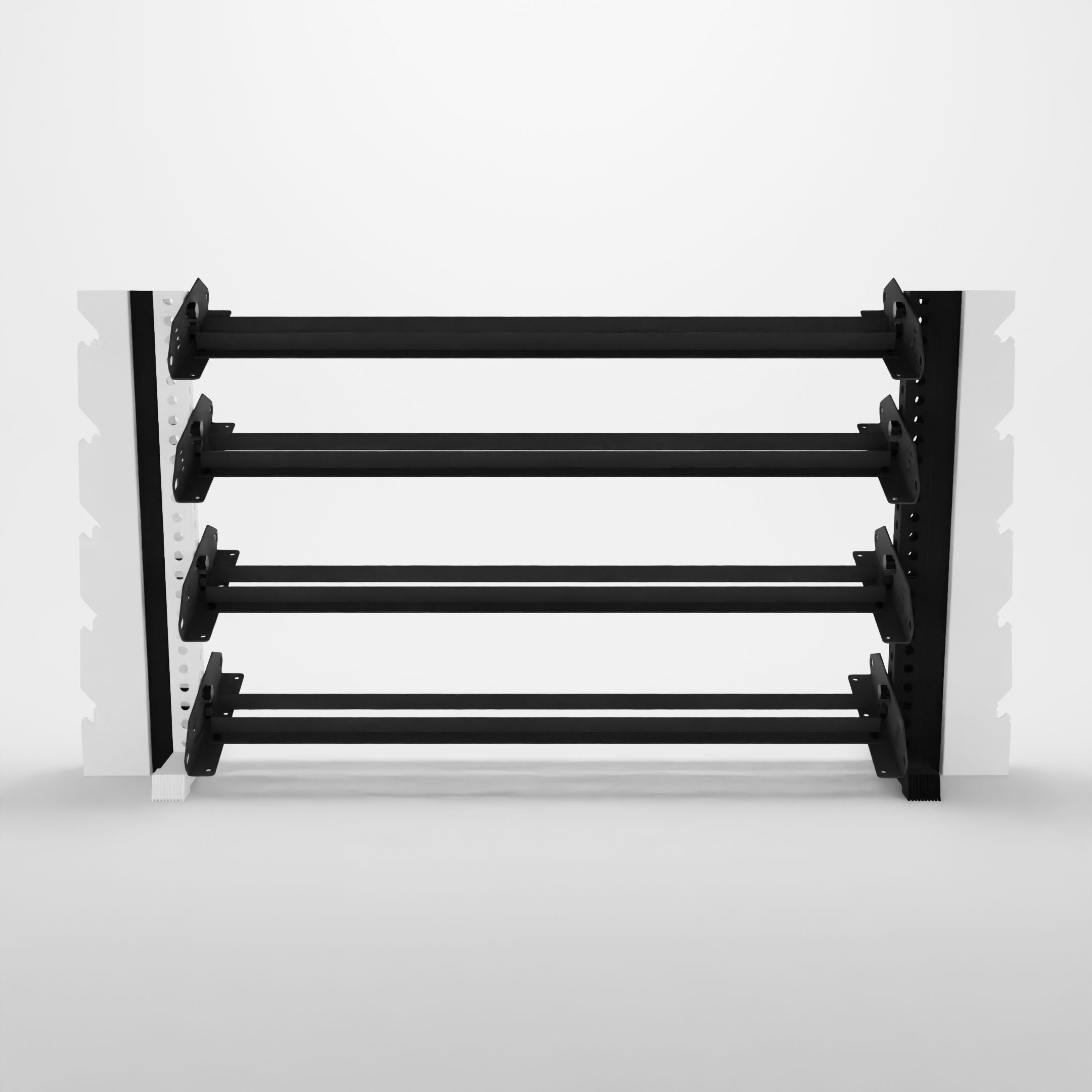 black 70-inch alpha elite vertical to horizontal rack expansion kit