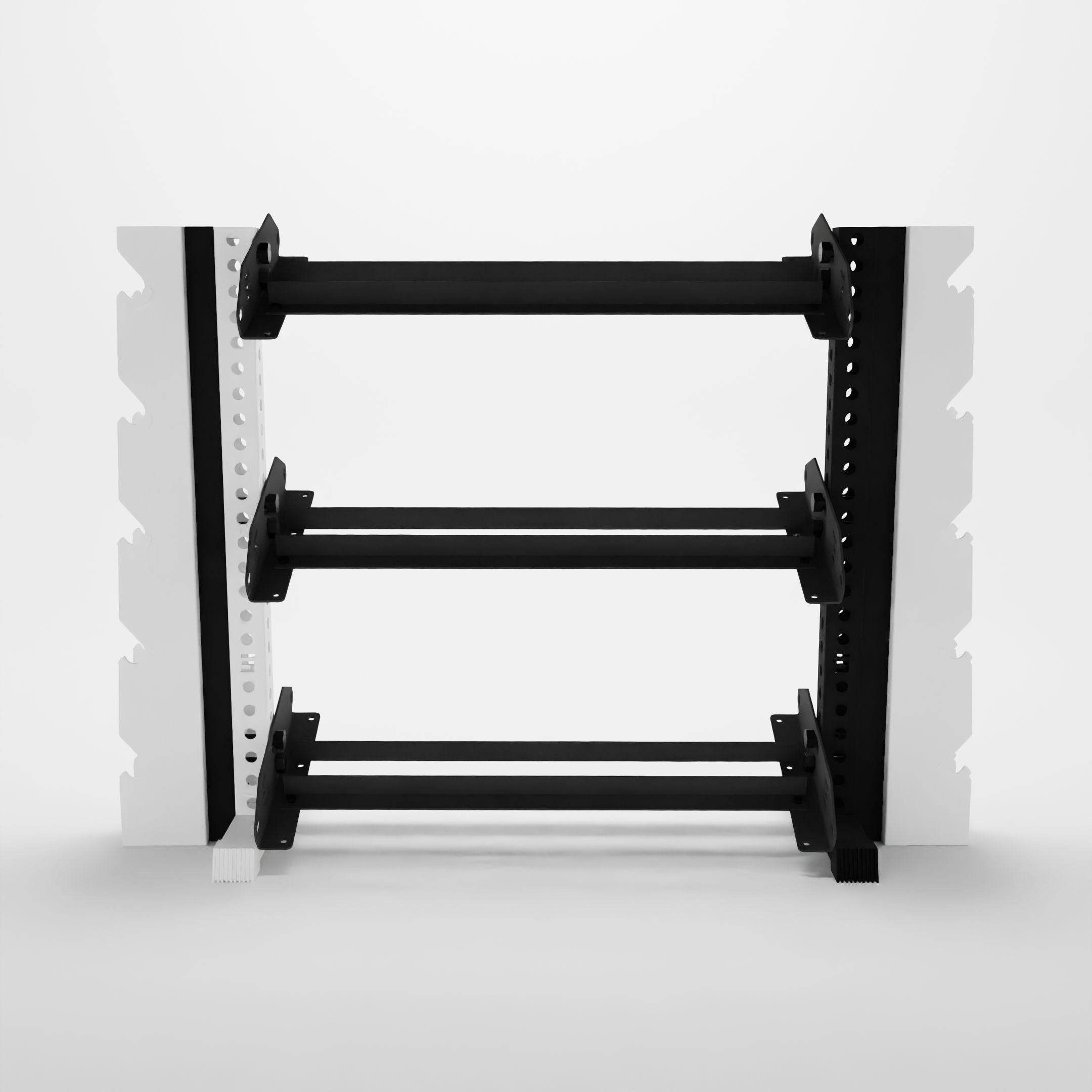 black 43-inch alpha elite vertical to horizontal rack expansion kit