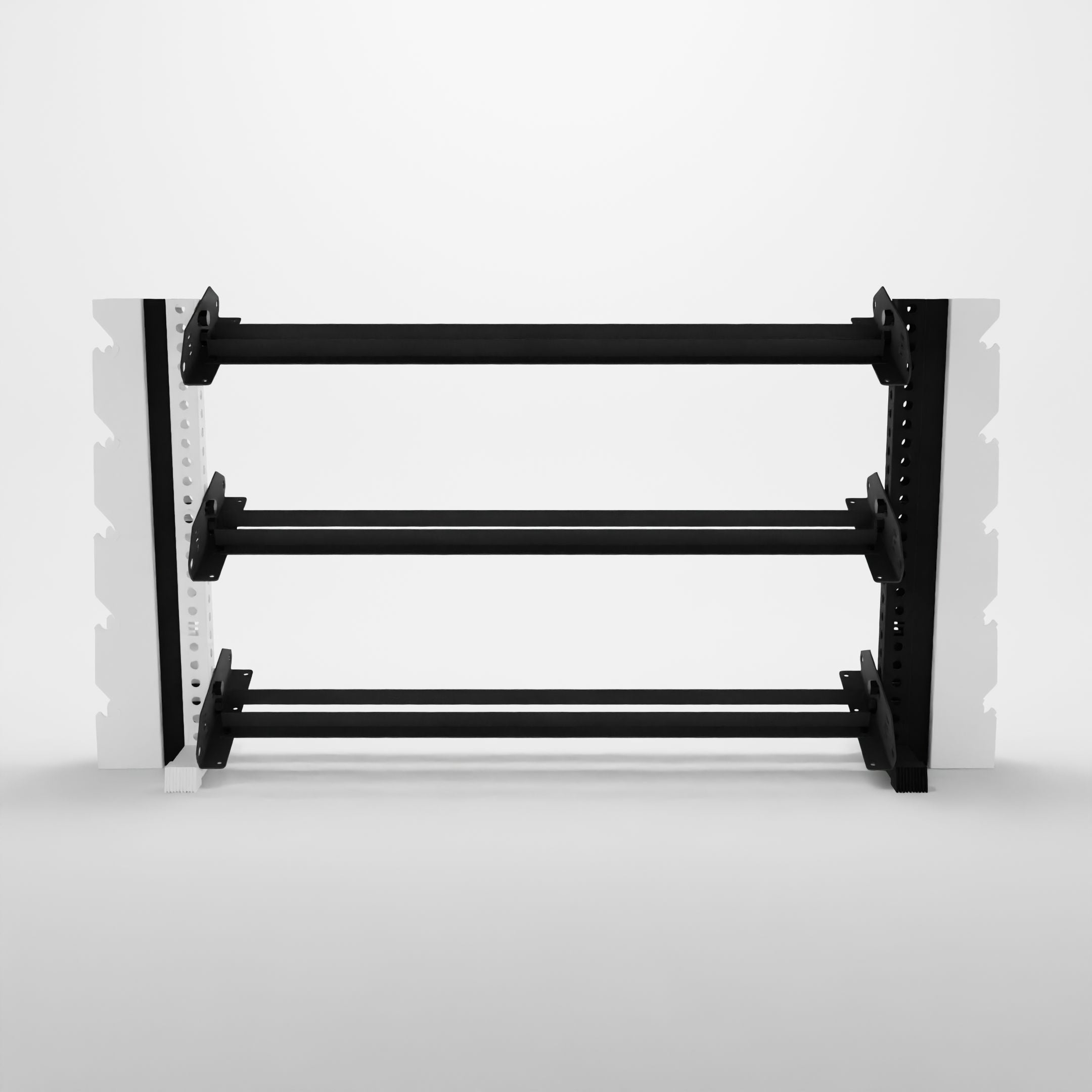 black 70-inch alpha elite vertical to horizontal rack expansion kit