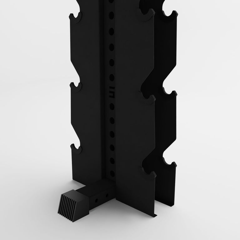 black alpha elite vertical dumbbell storage rack base