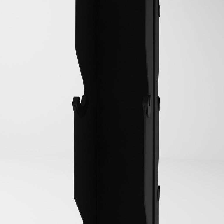 black alpha elite vertical dumbbell storage rack side profile