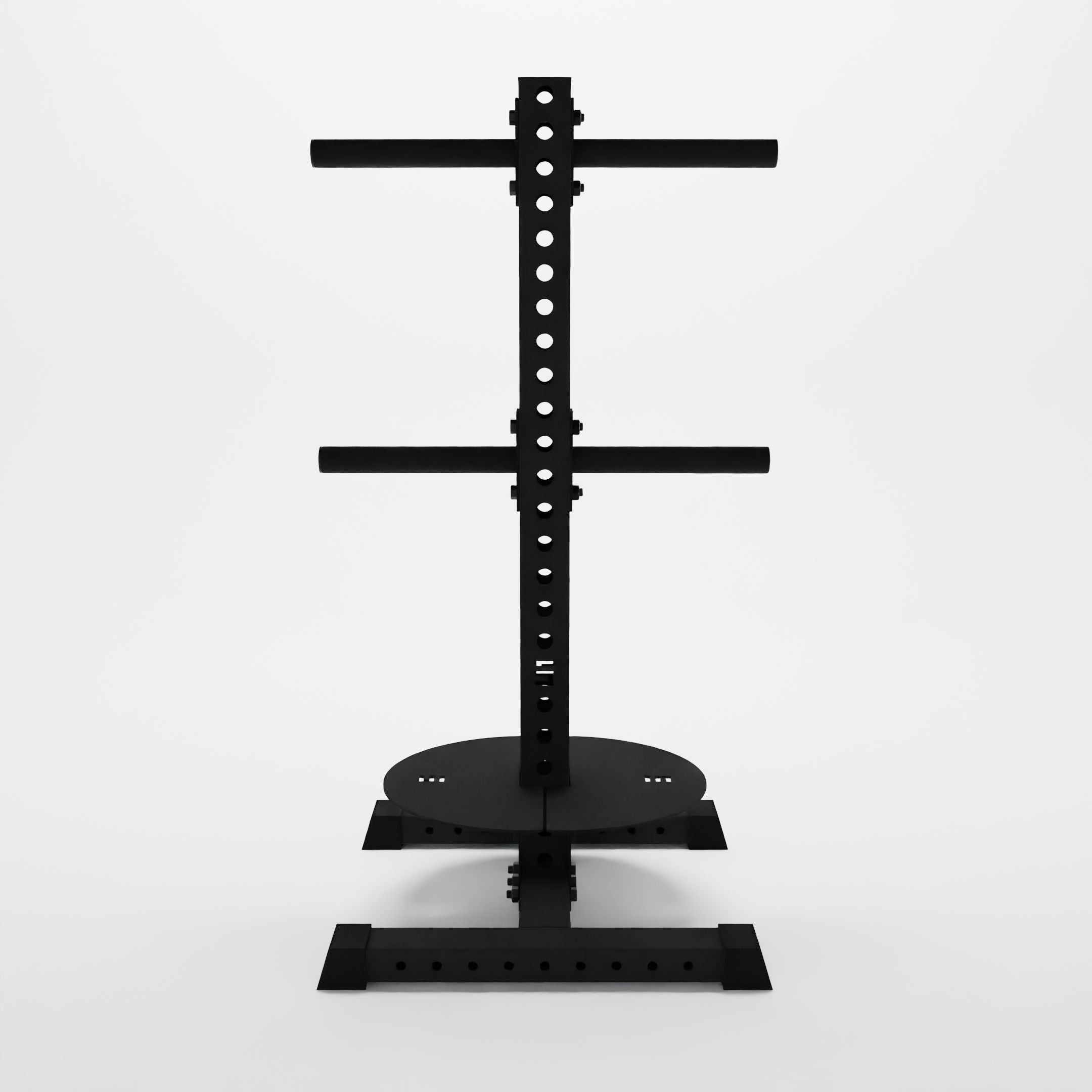 black alpha pk vertical hybride plate and kettlebell storage rack