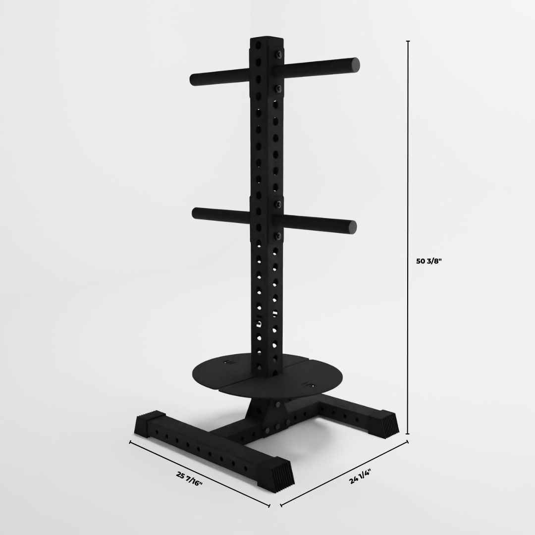 black alpha pk vertical hybrid plate and kettlebell storage rack dimensions