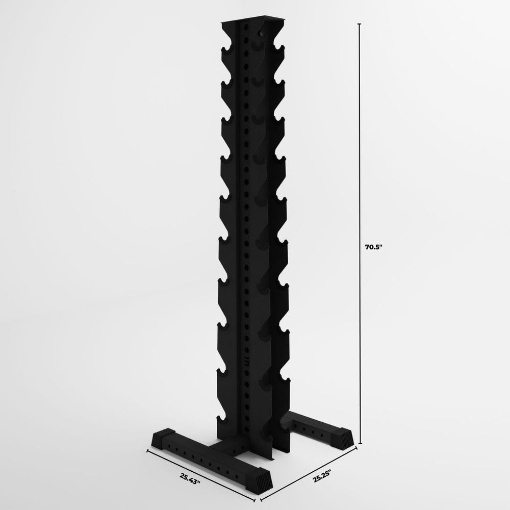 10-Tier Vertical Dumbbell Rack | Synergy Custom Fitness