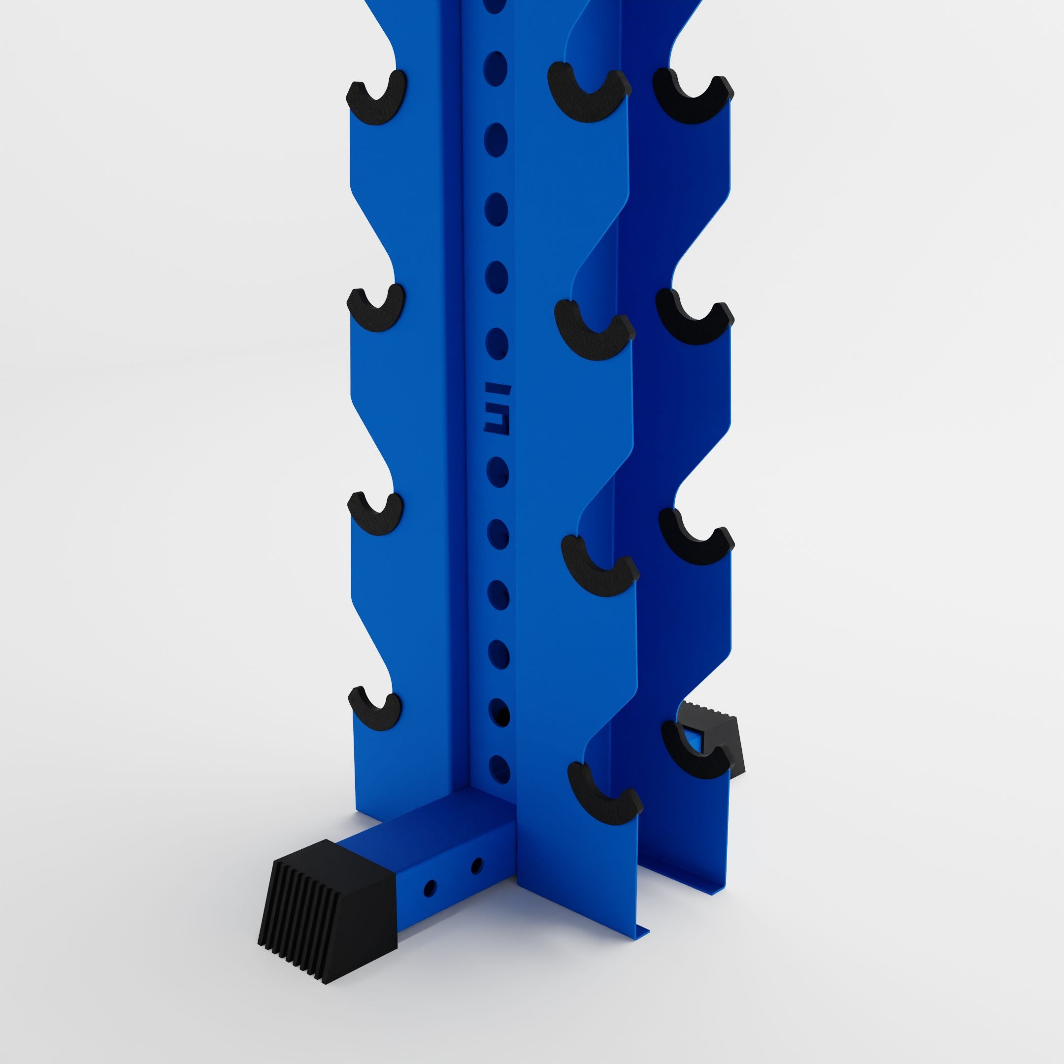 blue alpha 8-tier vertical dumbbell storage rack base