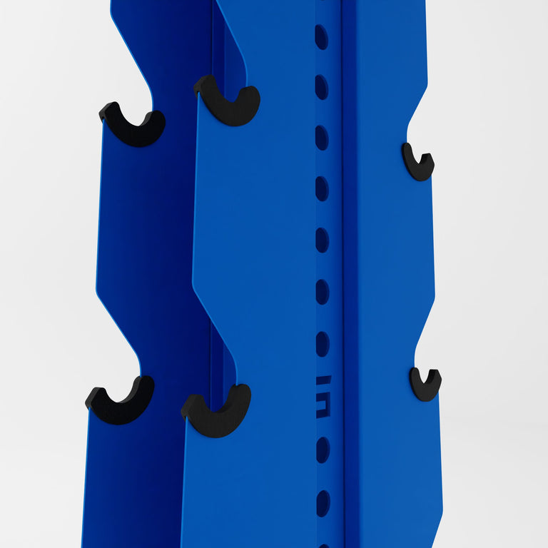 blue alpha elite vertical dumbbell storage rack middle