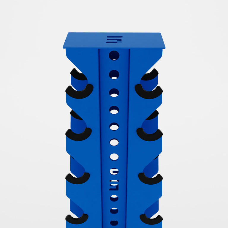 blue bravo 5-tier vertical dumbbell storage rack top