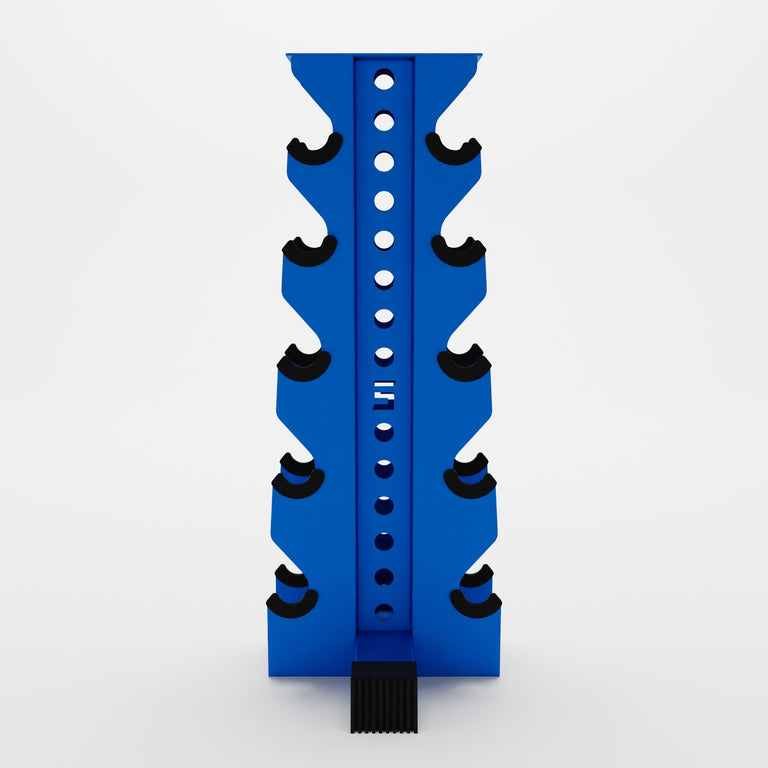 blue bravo 5-tier vertical dumbbell storage rack