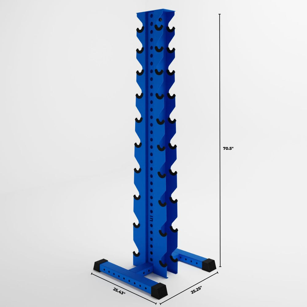 Custom Stackable Dumbll Rack 10-Tier Vertical Dumbbell Rack | Synergy Custom Fitness