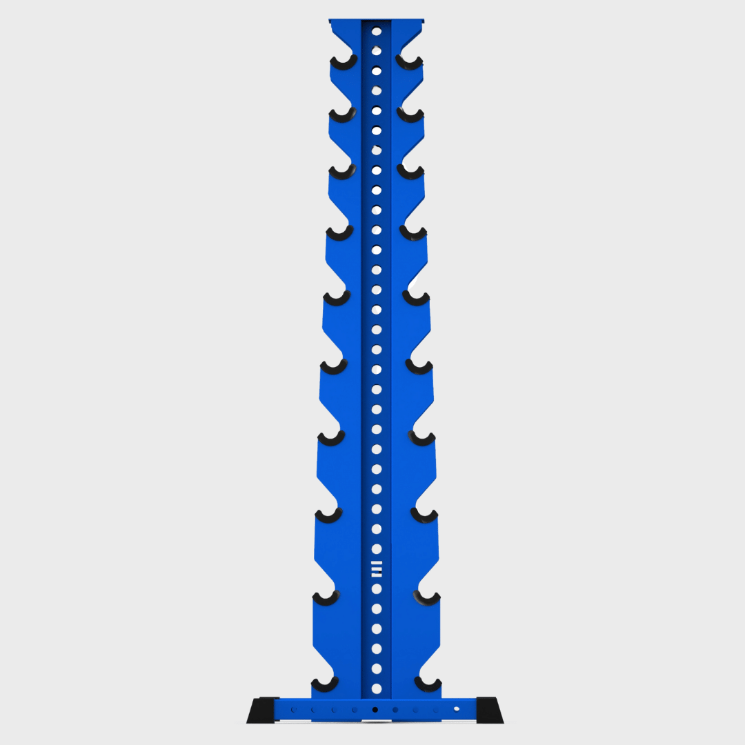 blue delta 10-tier vertical dumbbell storage rack