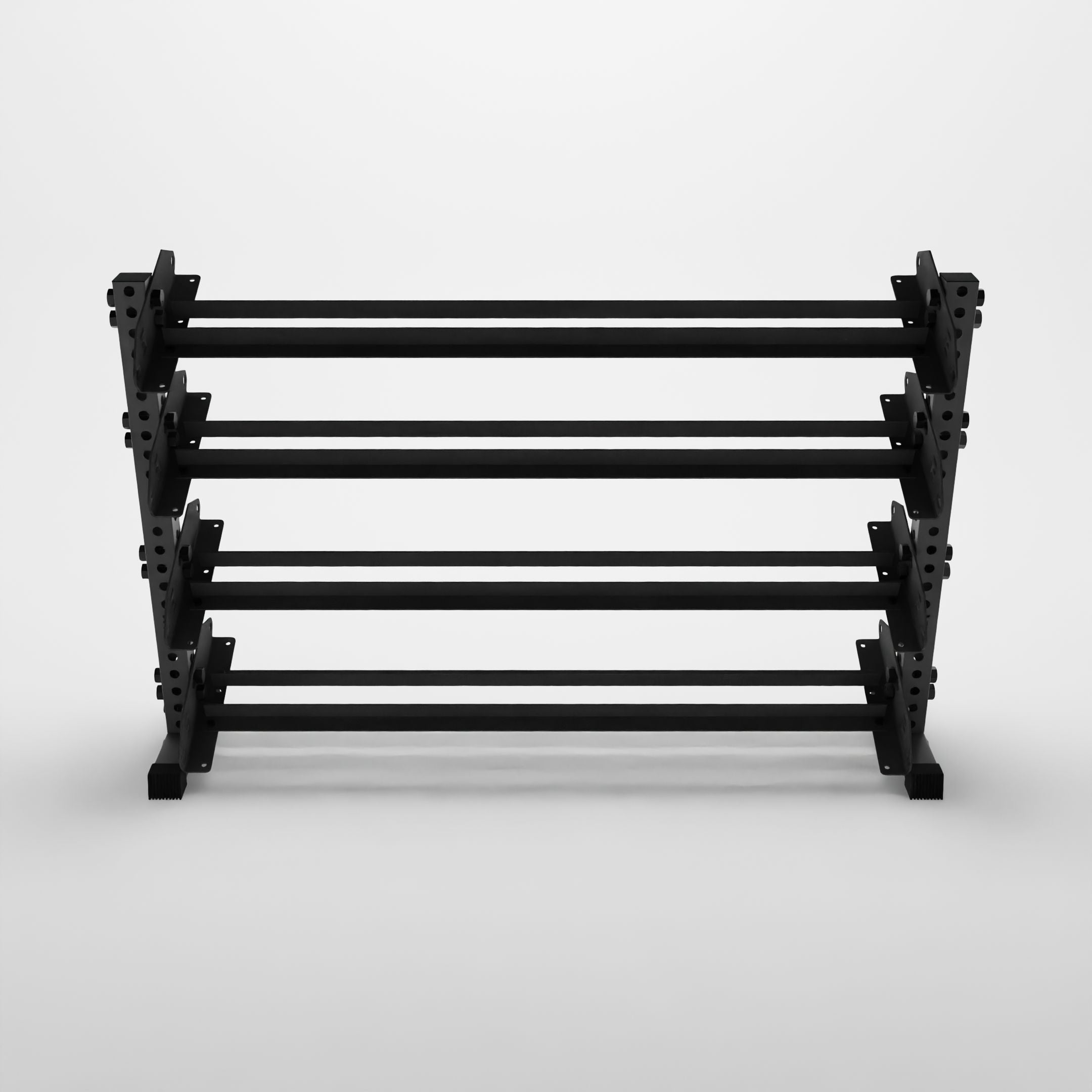 grey 70-inch alpha 4-tier horizontal dumbbell rack