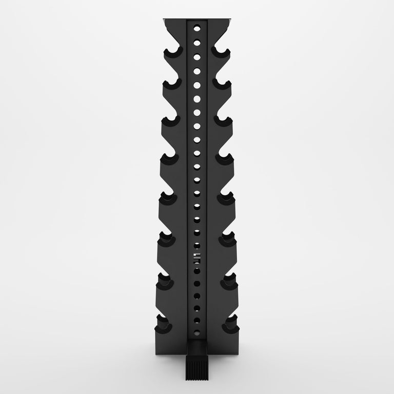 grey alpha 8-tier vertical dumbbell storage rack