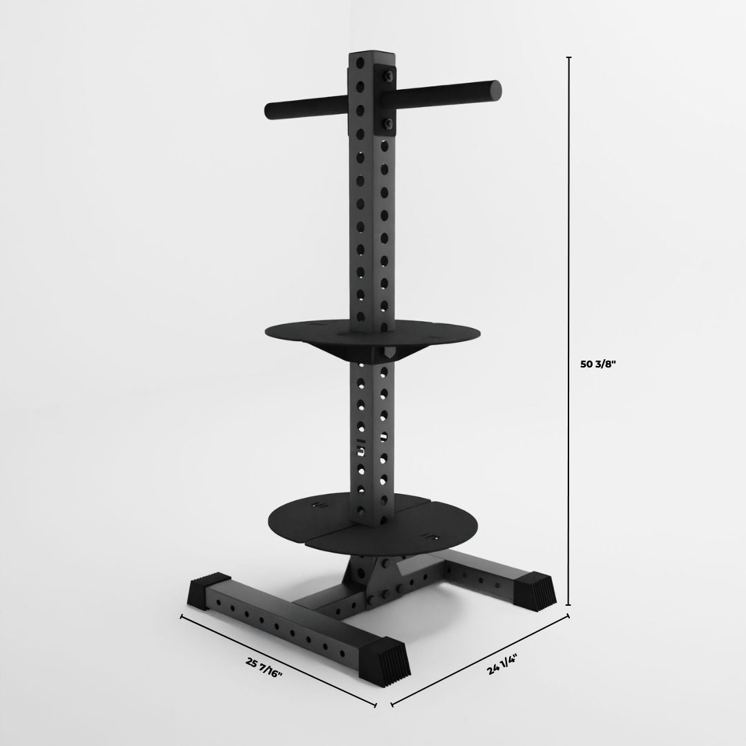 grey alpha pk vertical hybrid plate and kettlebell storage rack dimensions