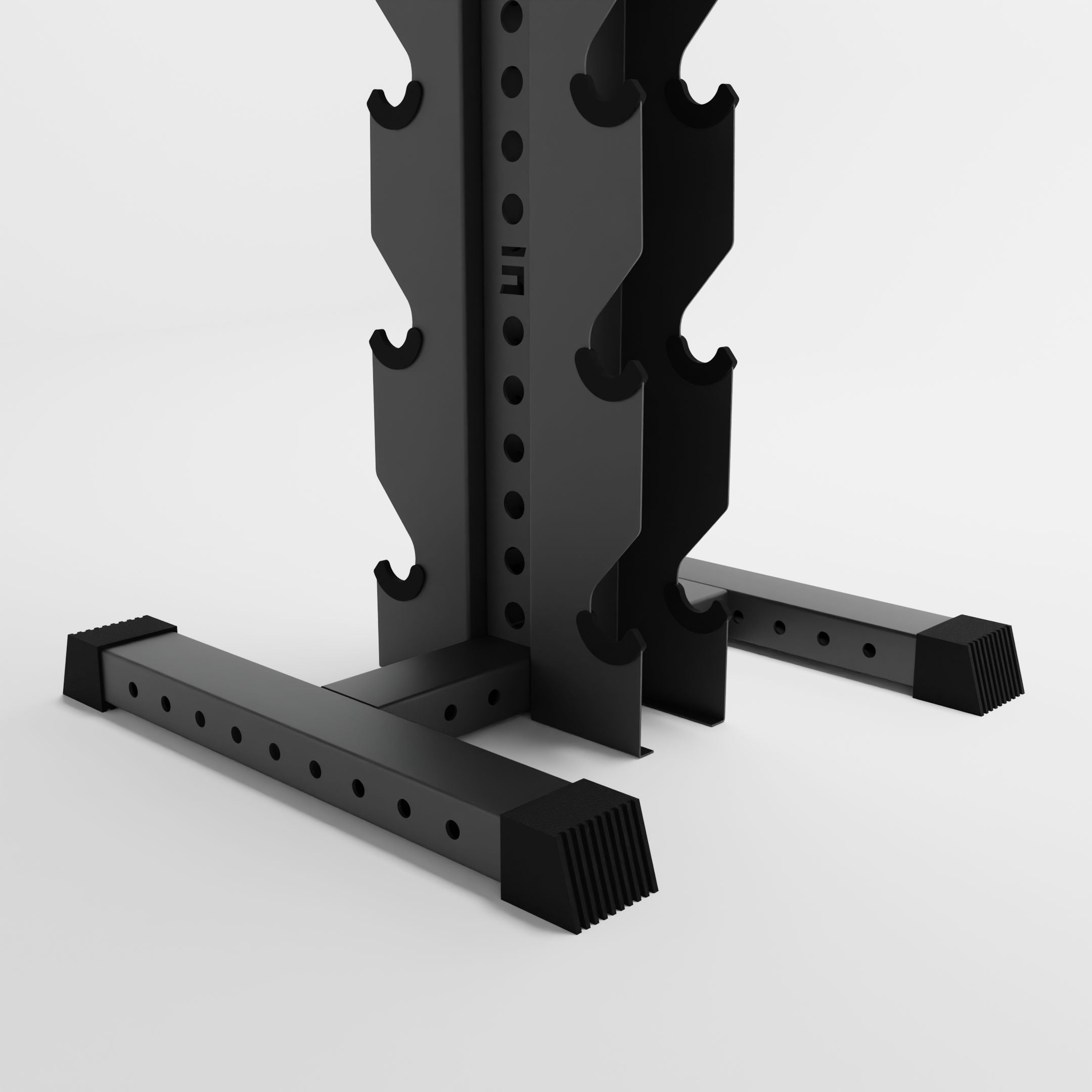 grey delta 10-tier vertical dumbbell storage rack base