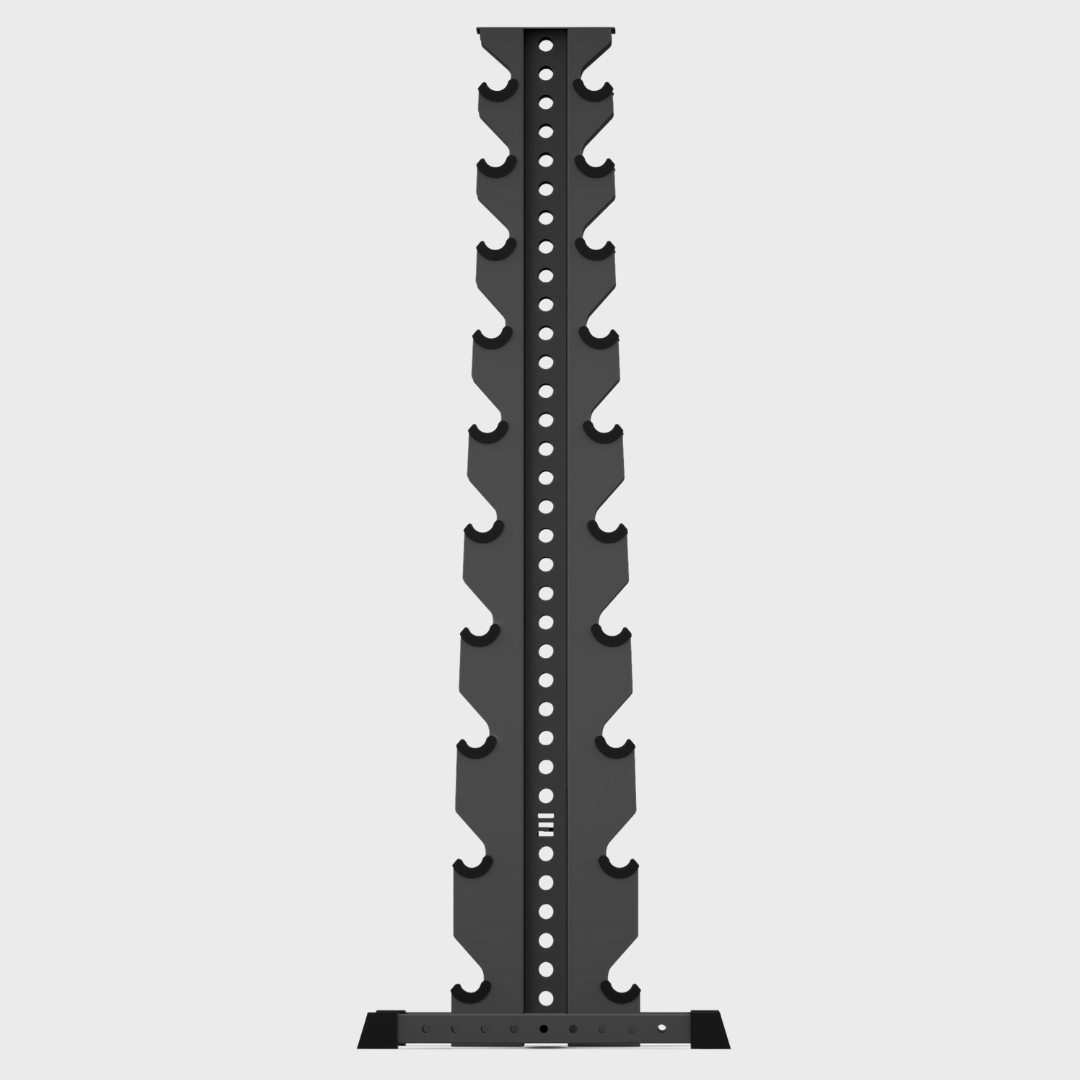 grey delta 10-tier vertical dumbbell storage rack