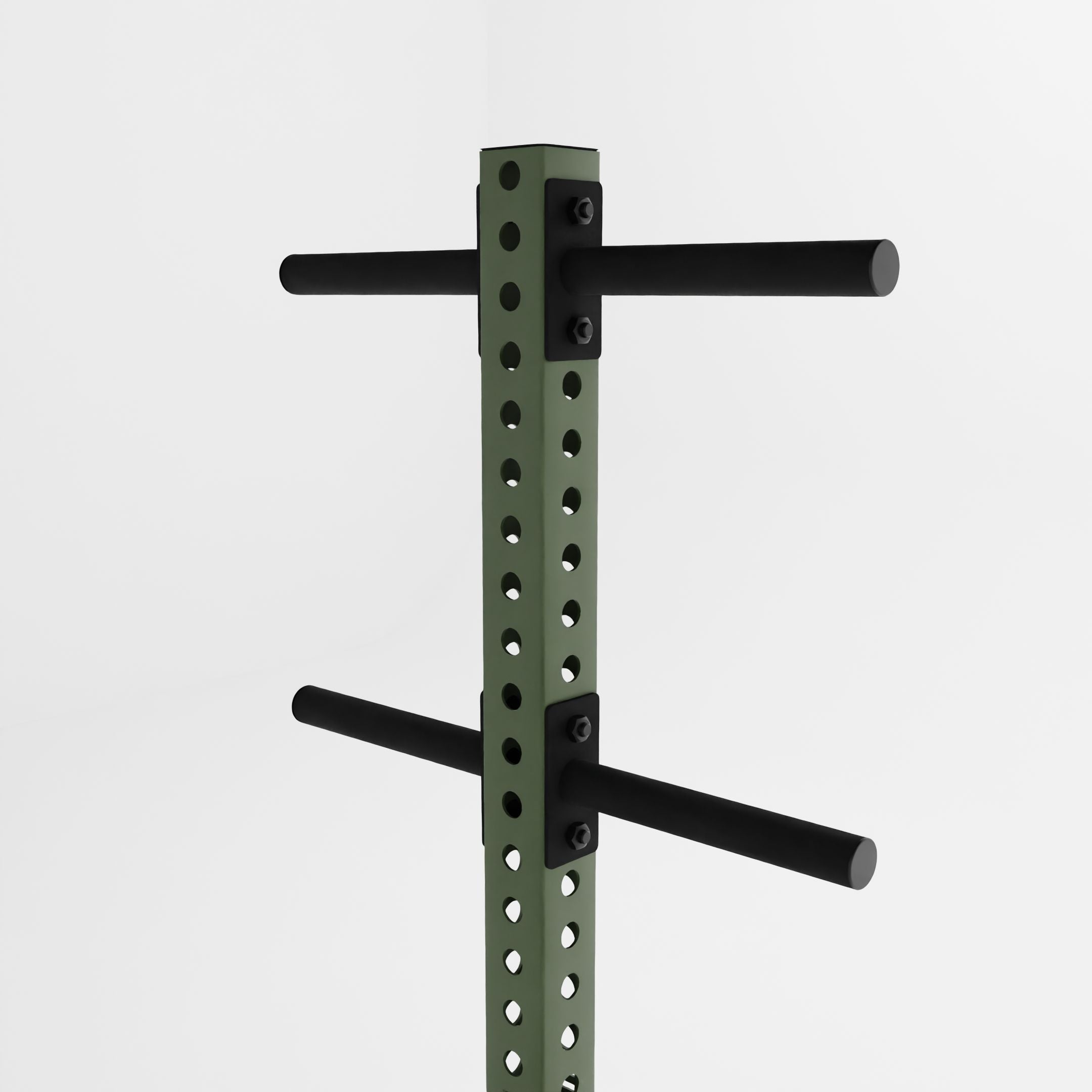 military green alpha pk vertical hybrid plates and kettlebell storage rack top