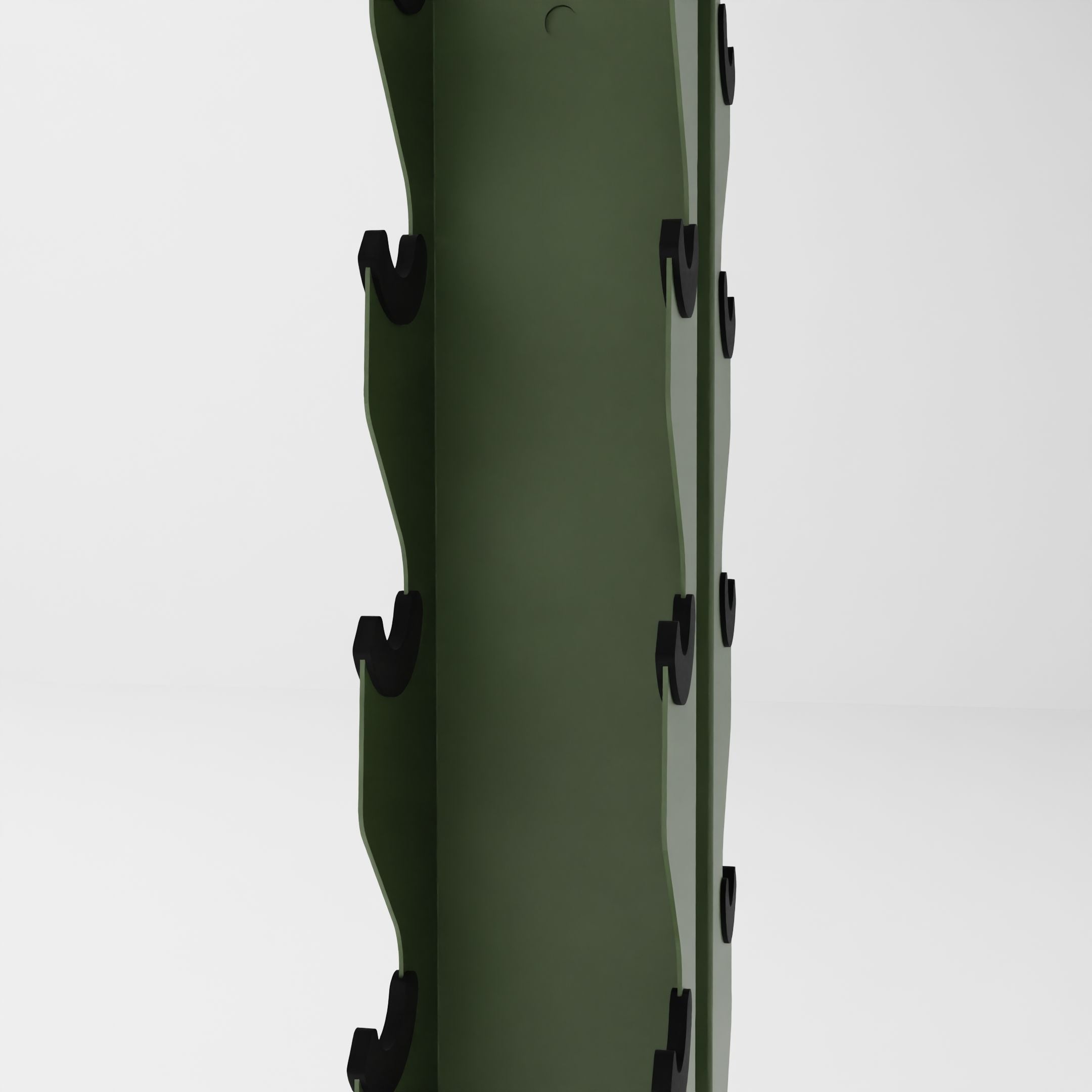 military green bravo 5-tier vertical dumbbell storage rack side view