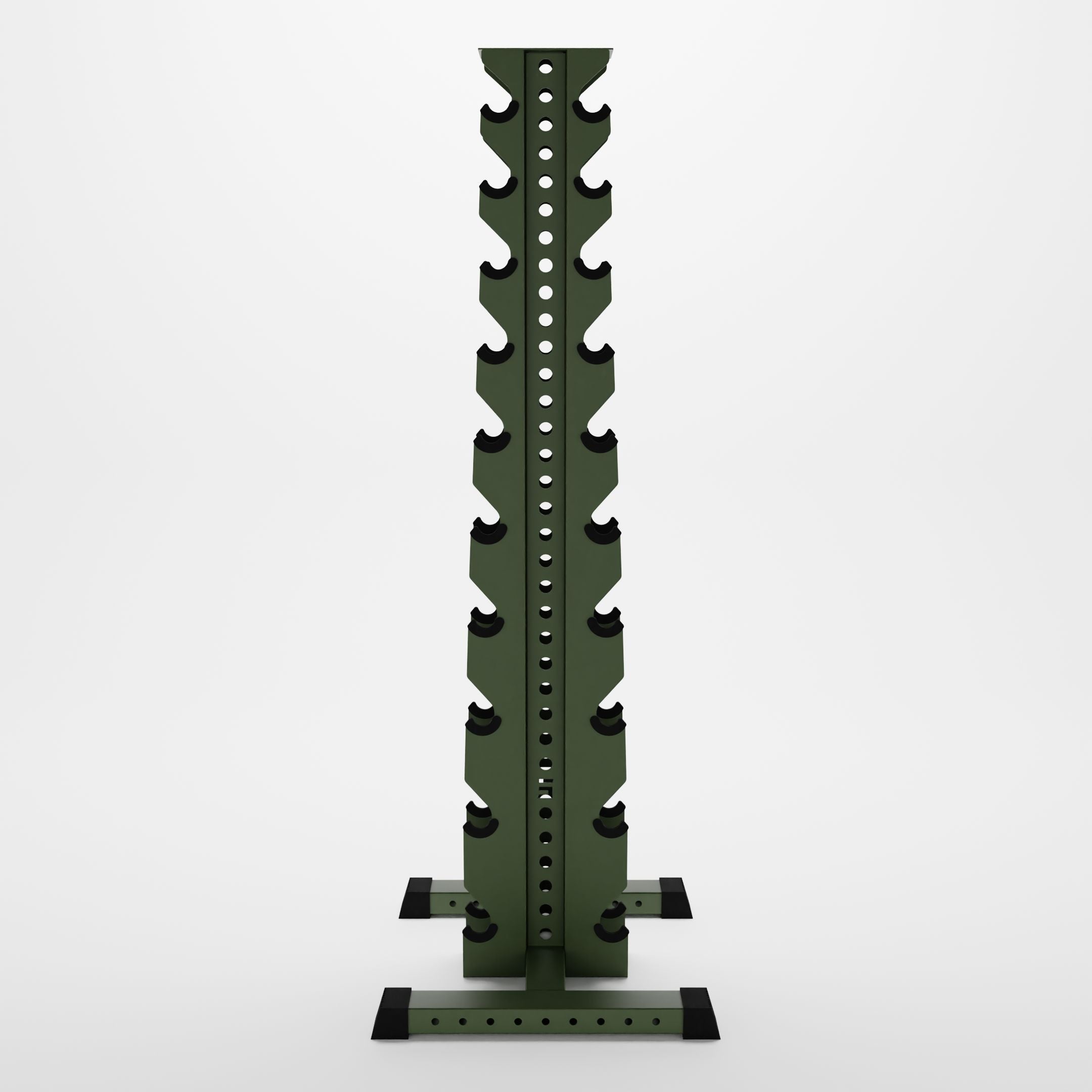 military green delta 10-tier vertical dumbbell storage rack