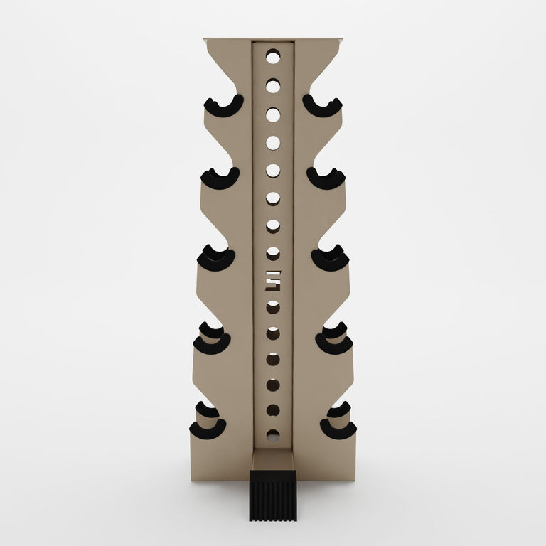 military tan bravo 5-tier vertical dumbbell storage rack