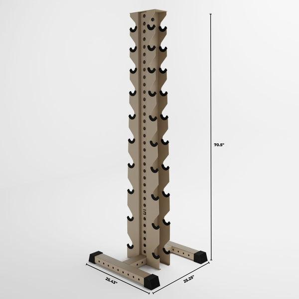 Weight Rack Base 10-Tier Vertical Dumbbell Rack | Synergy Custom Fitness