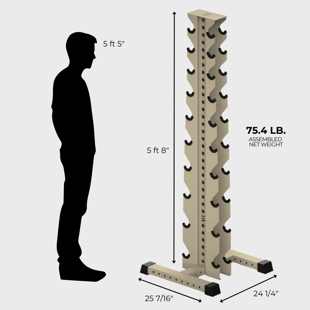 Delta | 10-Tier Vertical Dumbbell Storage Rack