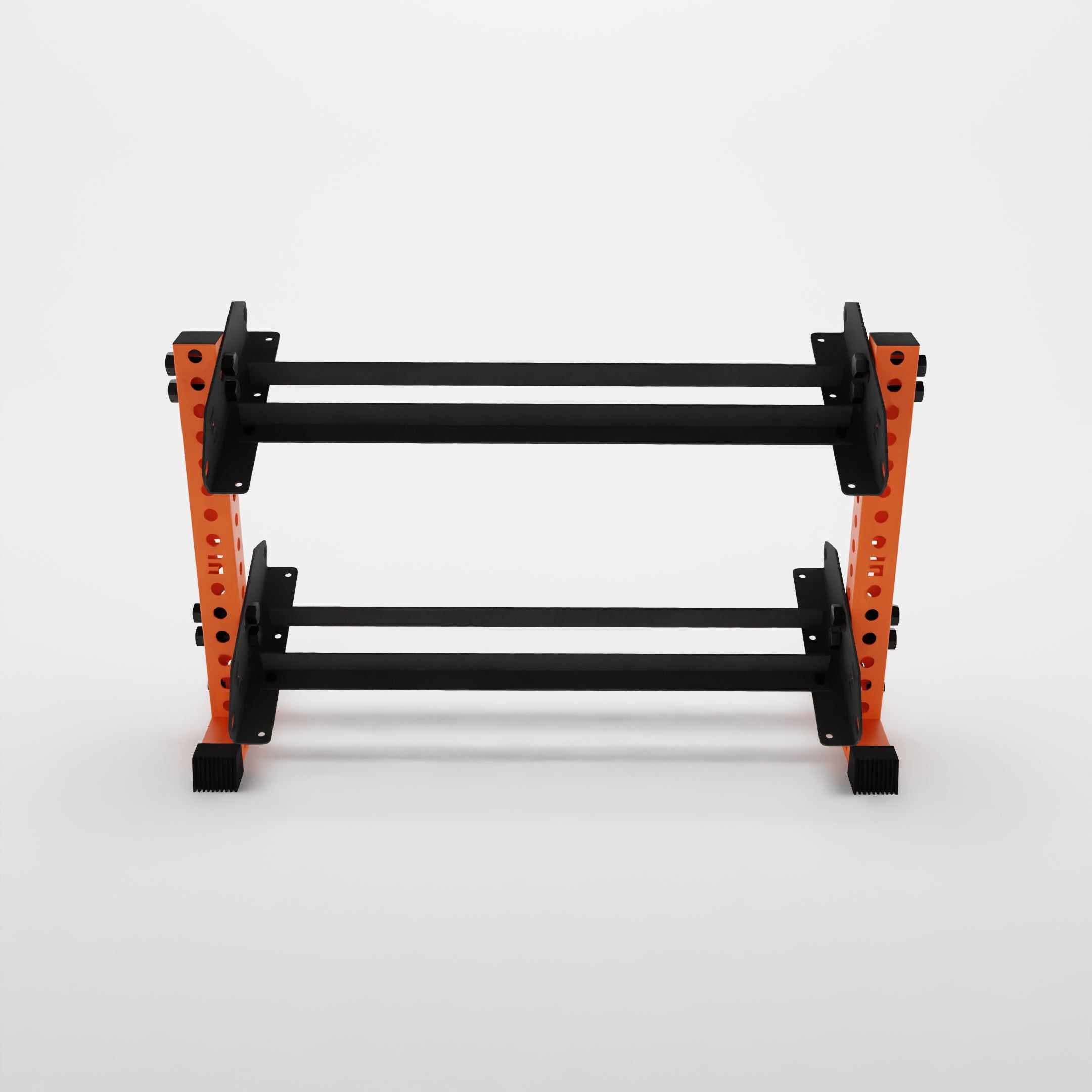 orange 43-inch bravo 2-tier horizontal dumbbell rack