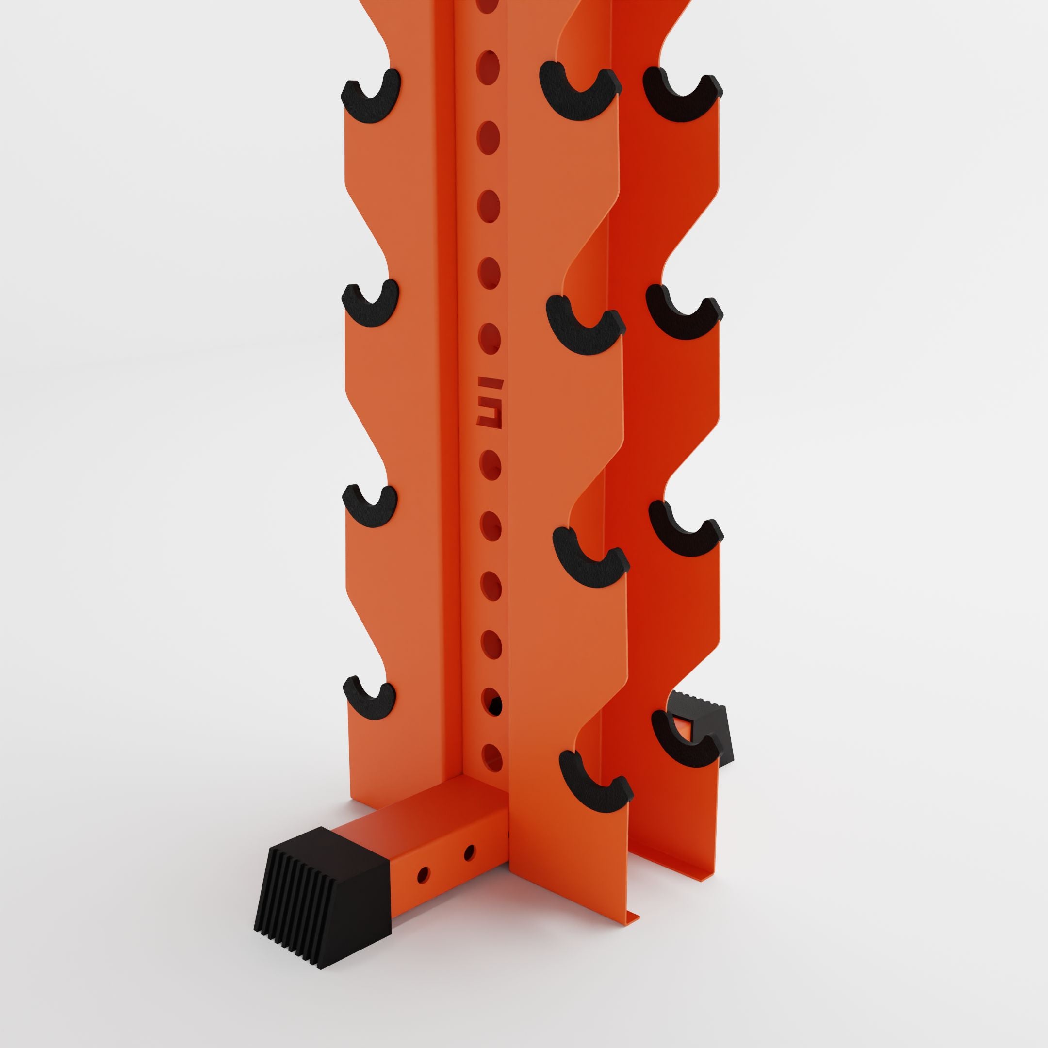 orange alpha 8-tier vertical dumbbell storage rack empty base