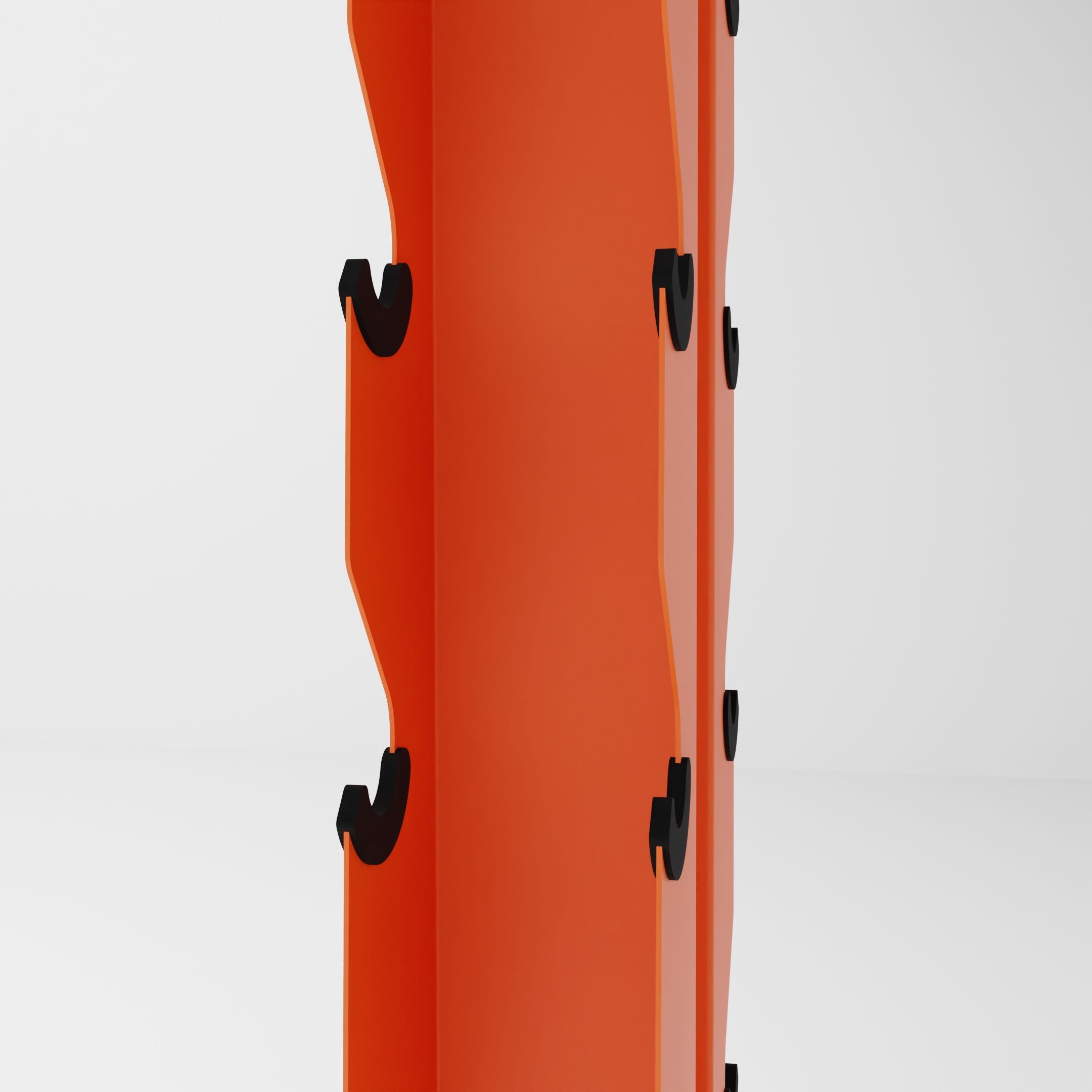 orange alpha 8-tier vertical dumbbell storage rack middle side view