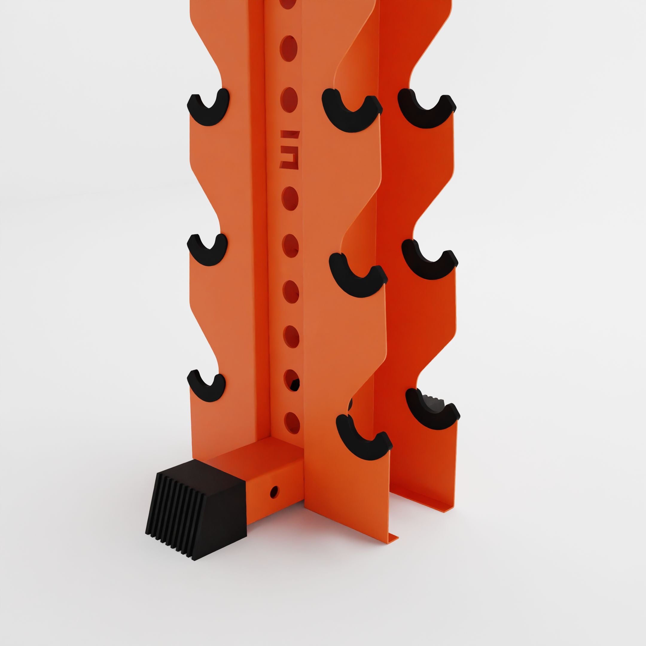 orange bravo 5-tier vertical dumbbell storage rack base