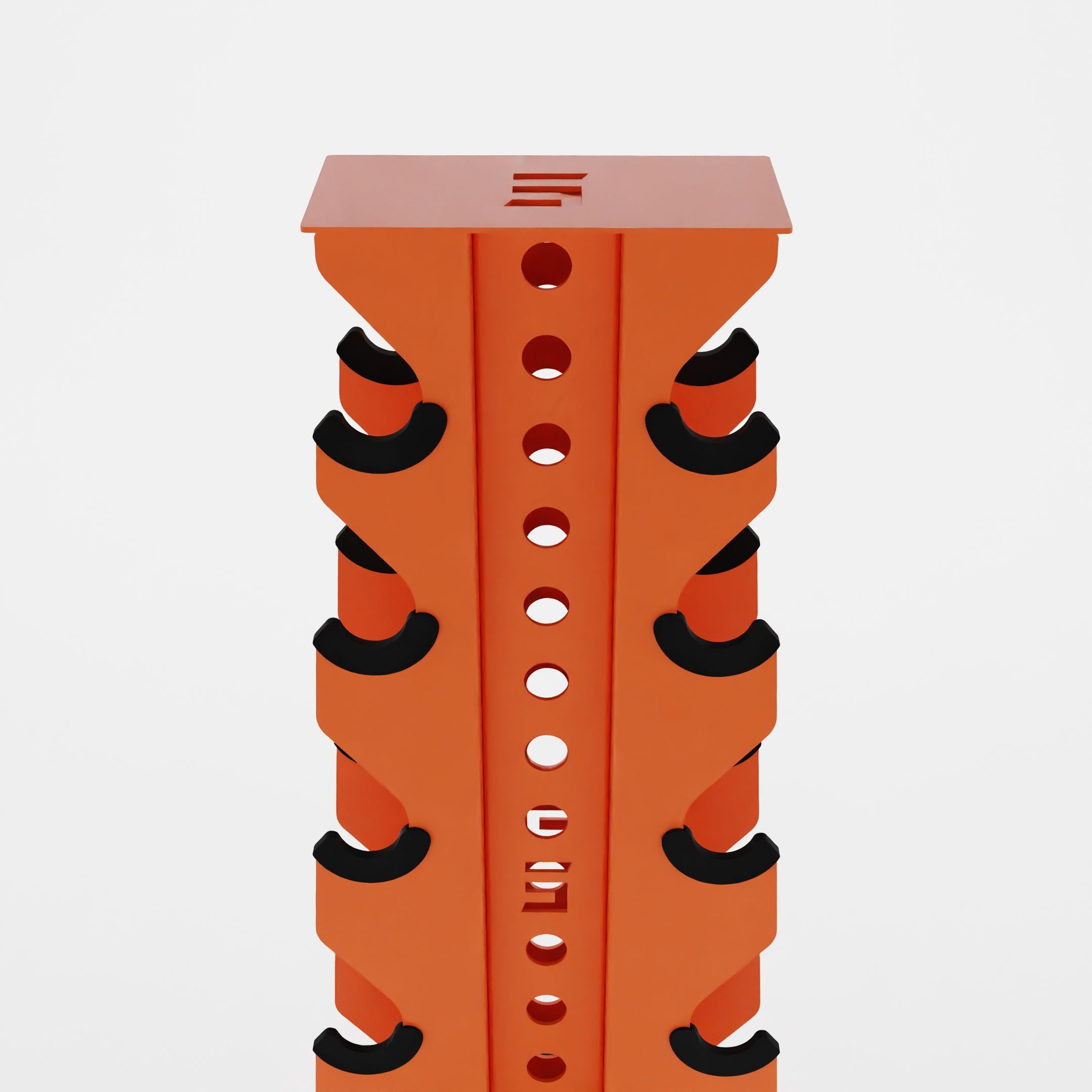 orange bravo 5-tier vertical dumbbell storage rack top