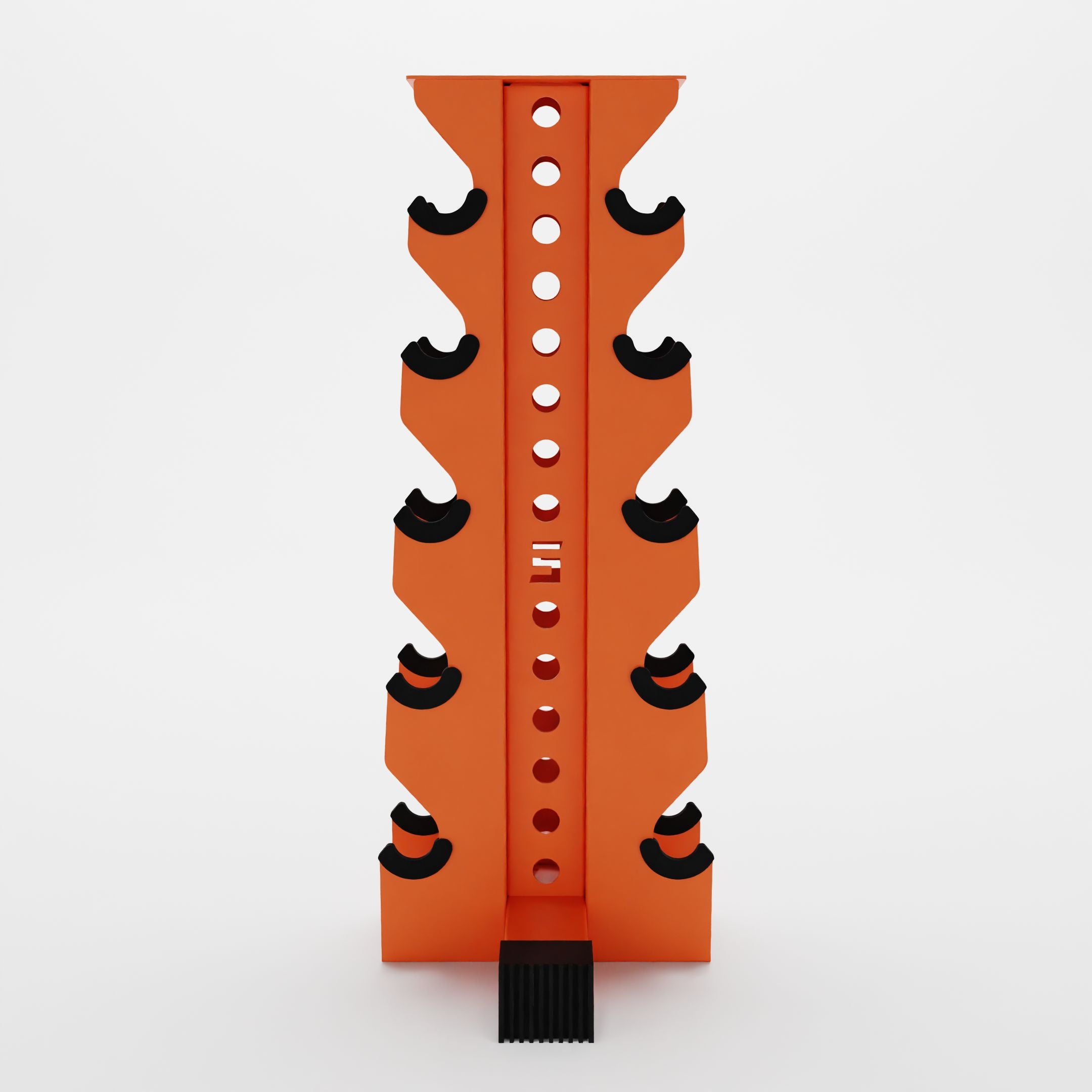 orange bravo 5-tier vertical dumbbell storage rack