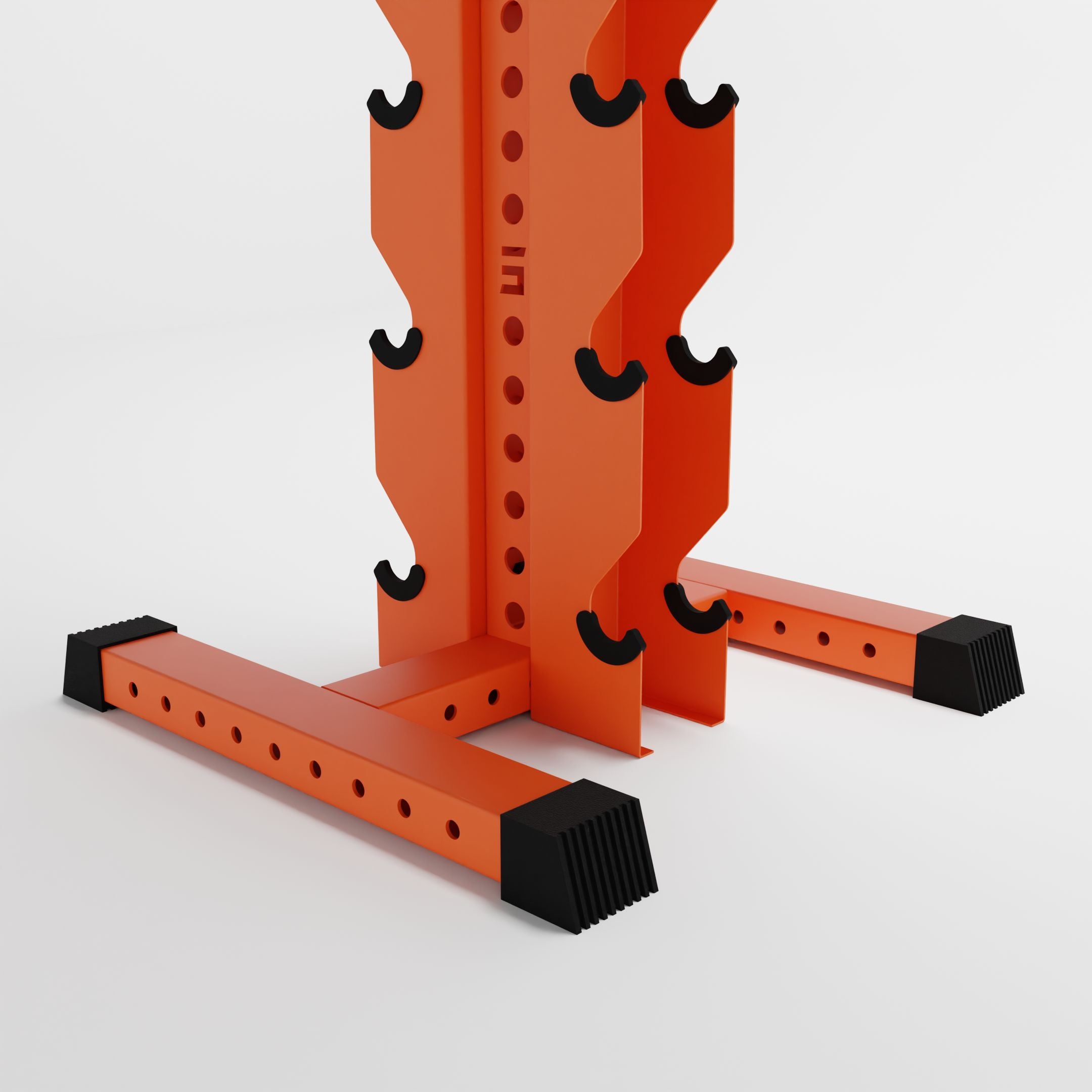 orange delta 10-tier vertical dumbbell storage rack base