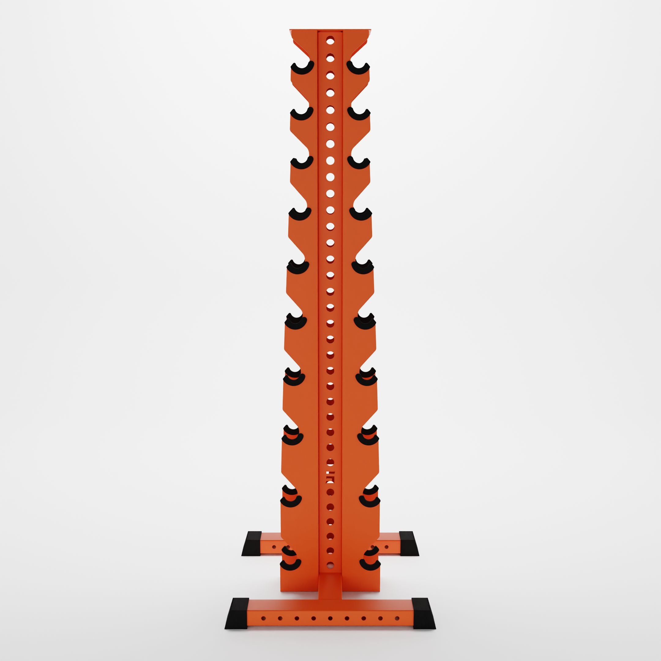 orange delta 10-tier vertical dumbbell storage rack