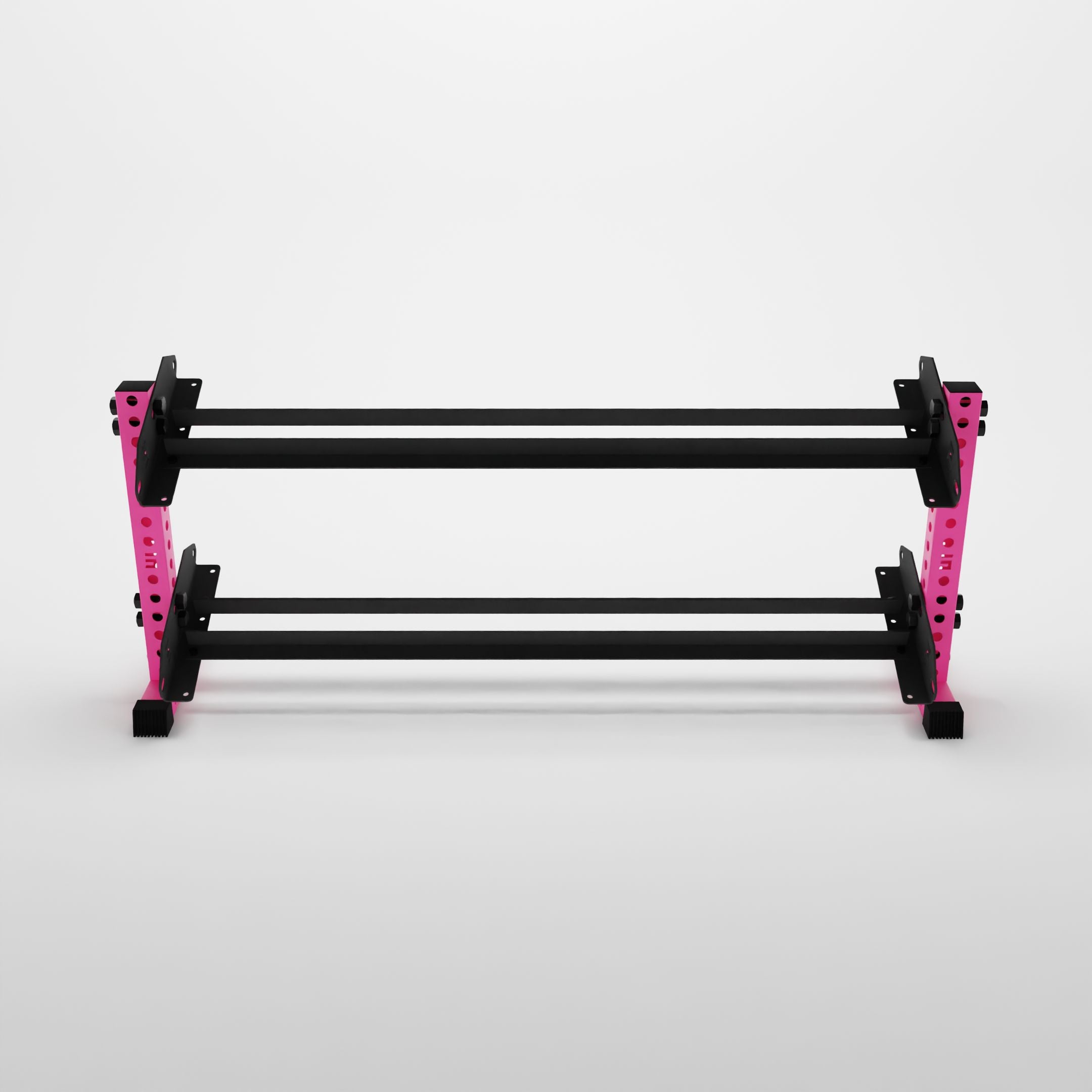 pink 70-inch bravo 2-tier horizontal dumbbell rack