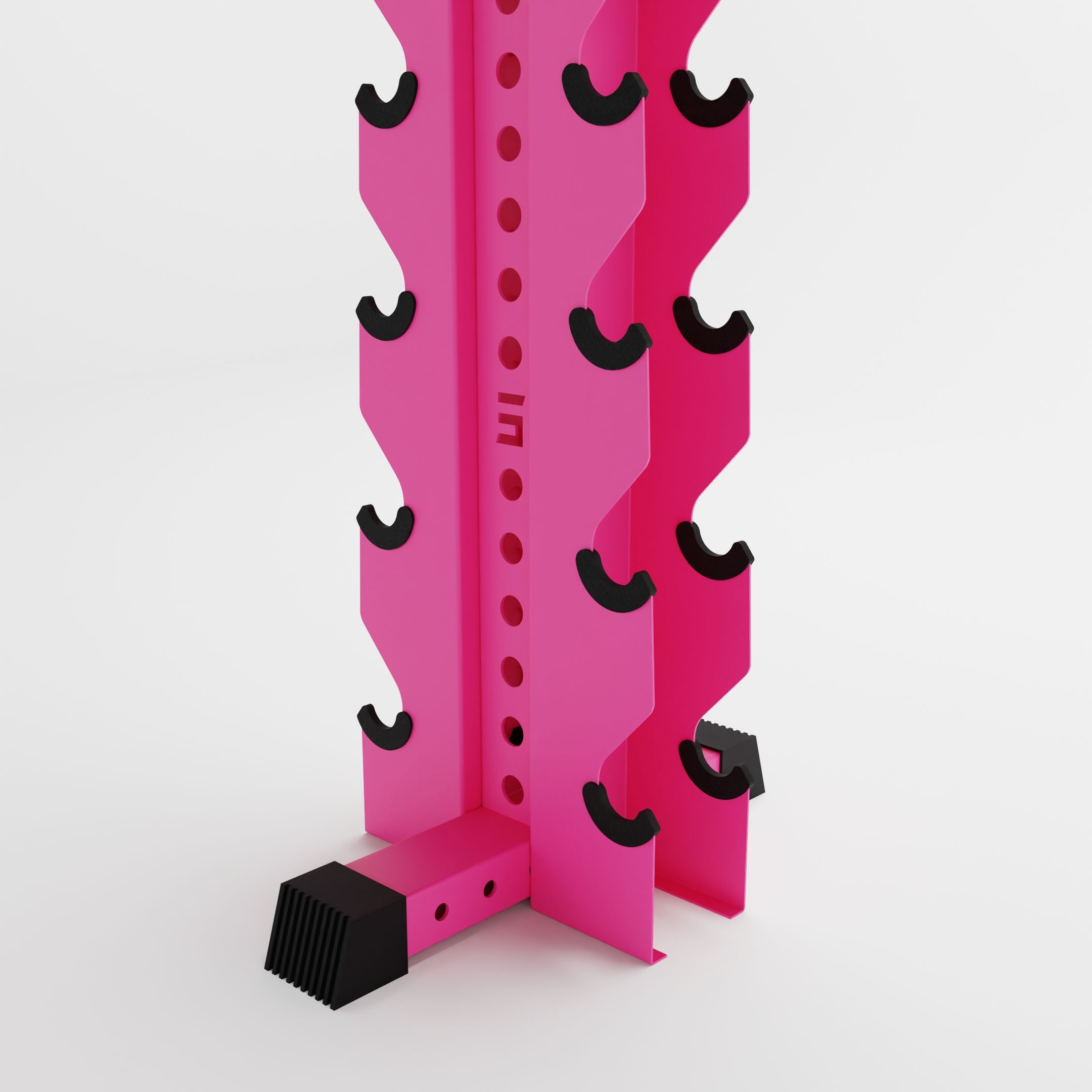 pink alpha 8-tier vertical dumbbell storage rack base