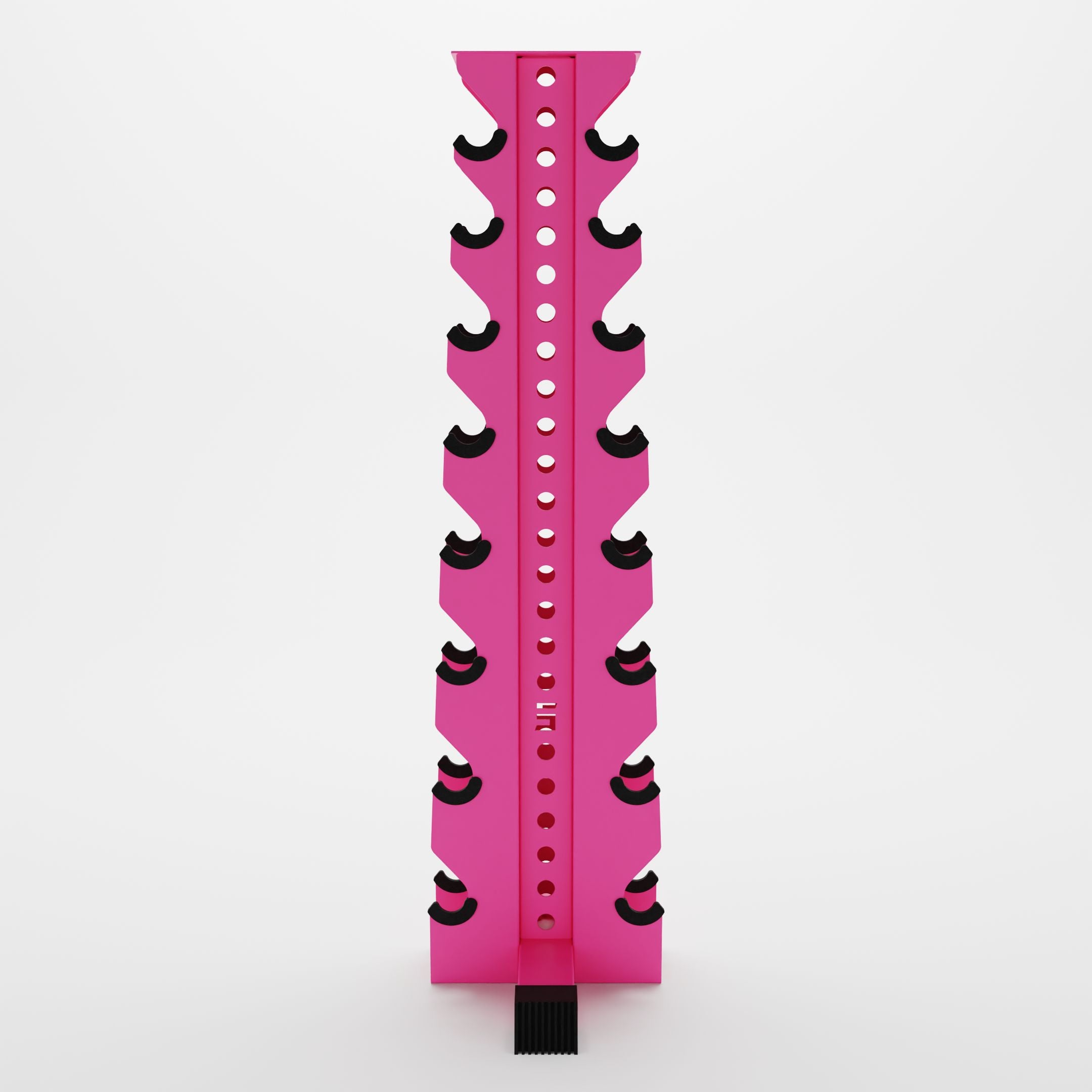 pink alpha 8-tier vertical dumbbell storage rack