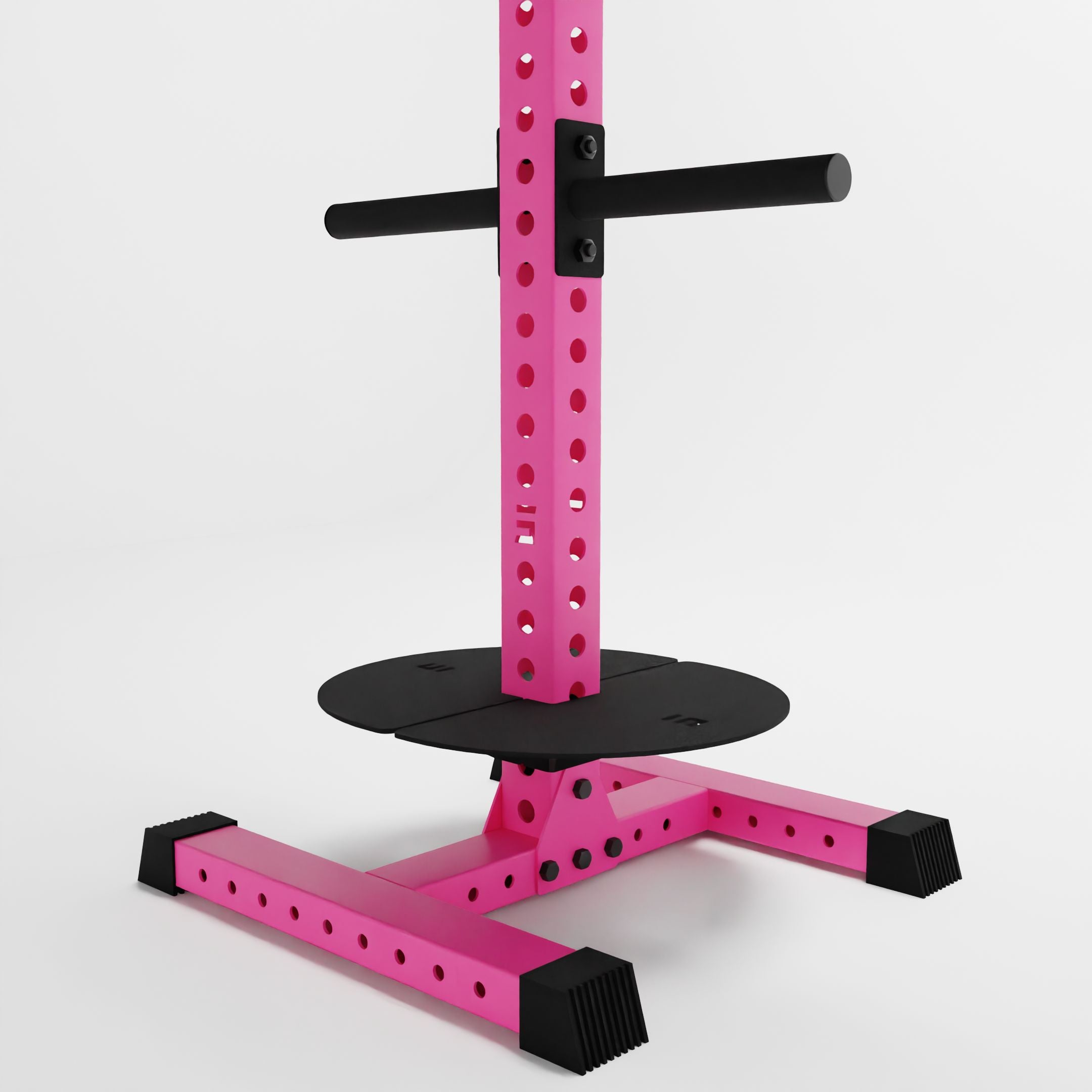 pink alpha pk vertical hybrid plate and kettlebell storage rack base