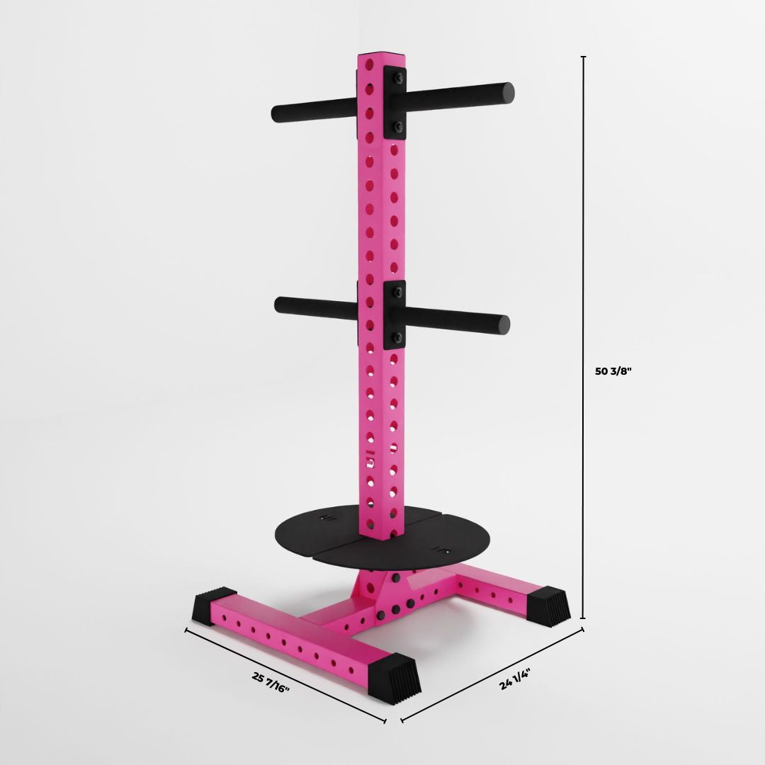 pink alpha pk vertical hybrid plate and kettlebell storage rack dimensions