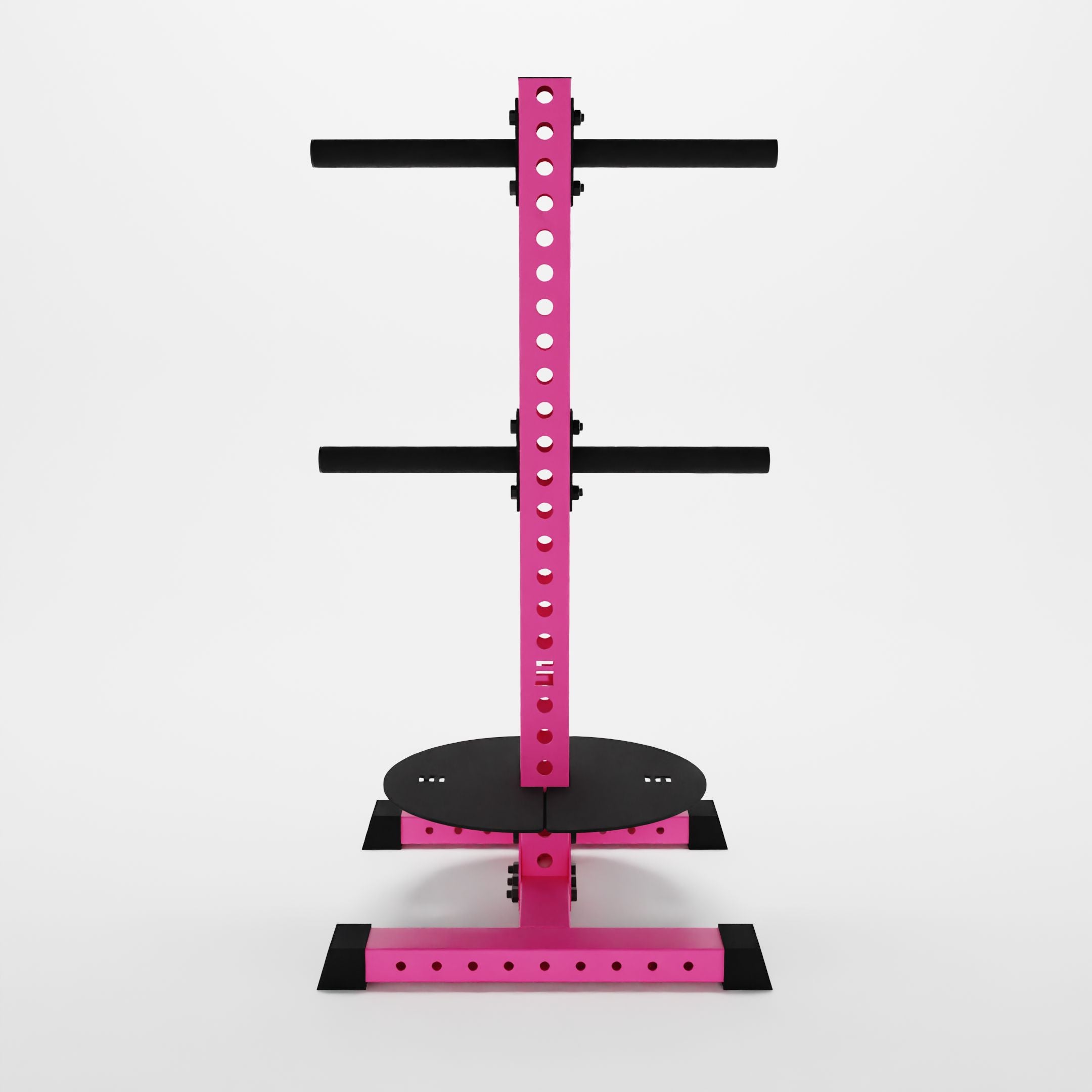 pink alpha pk vertical hybrid plate and kettlebell storage rack