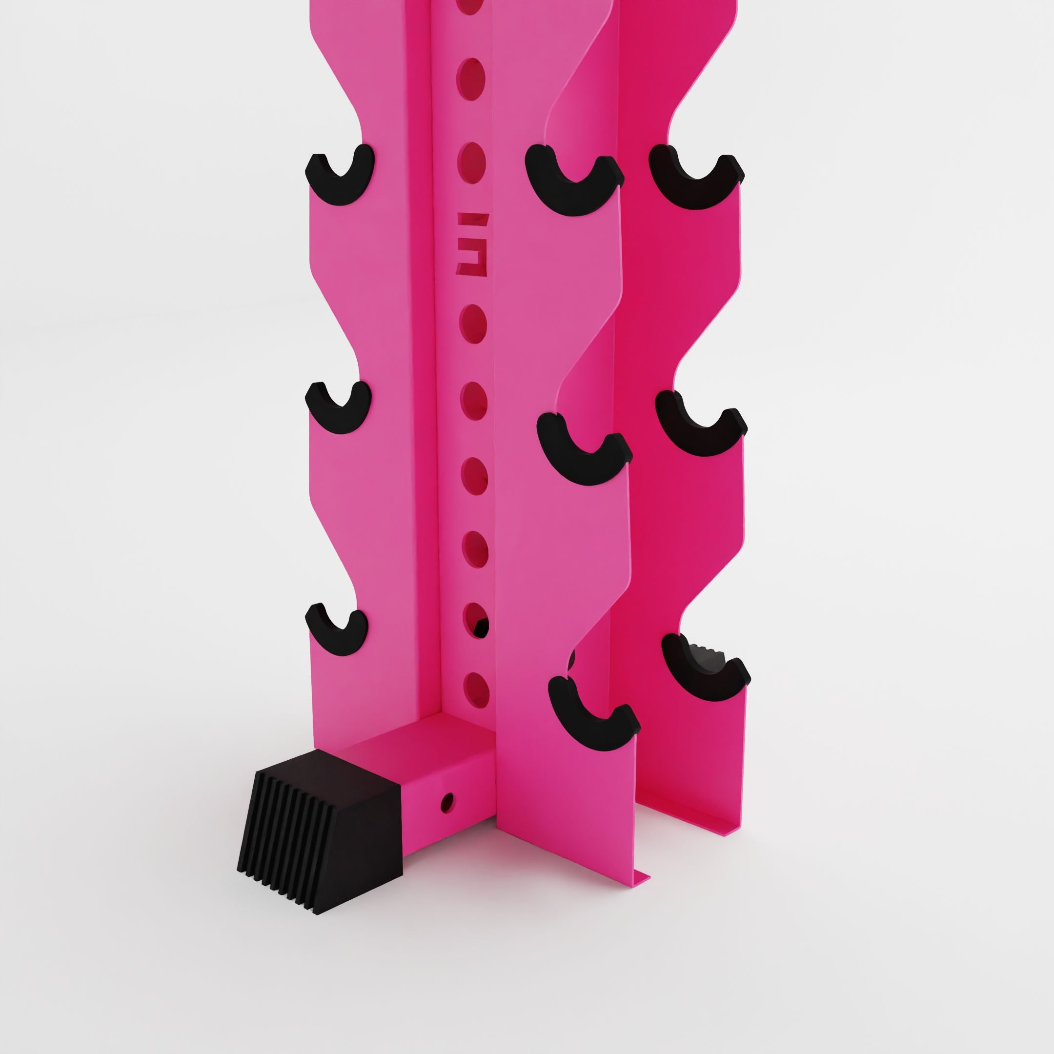 pink bravo 5-tier vertical dumbbell storage rack base