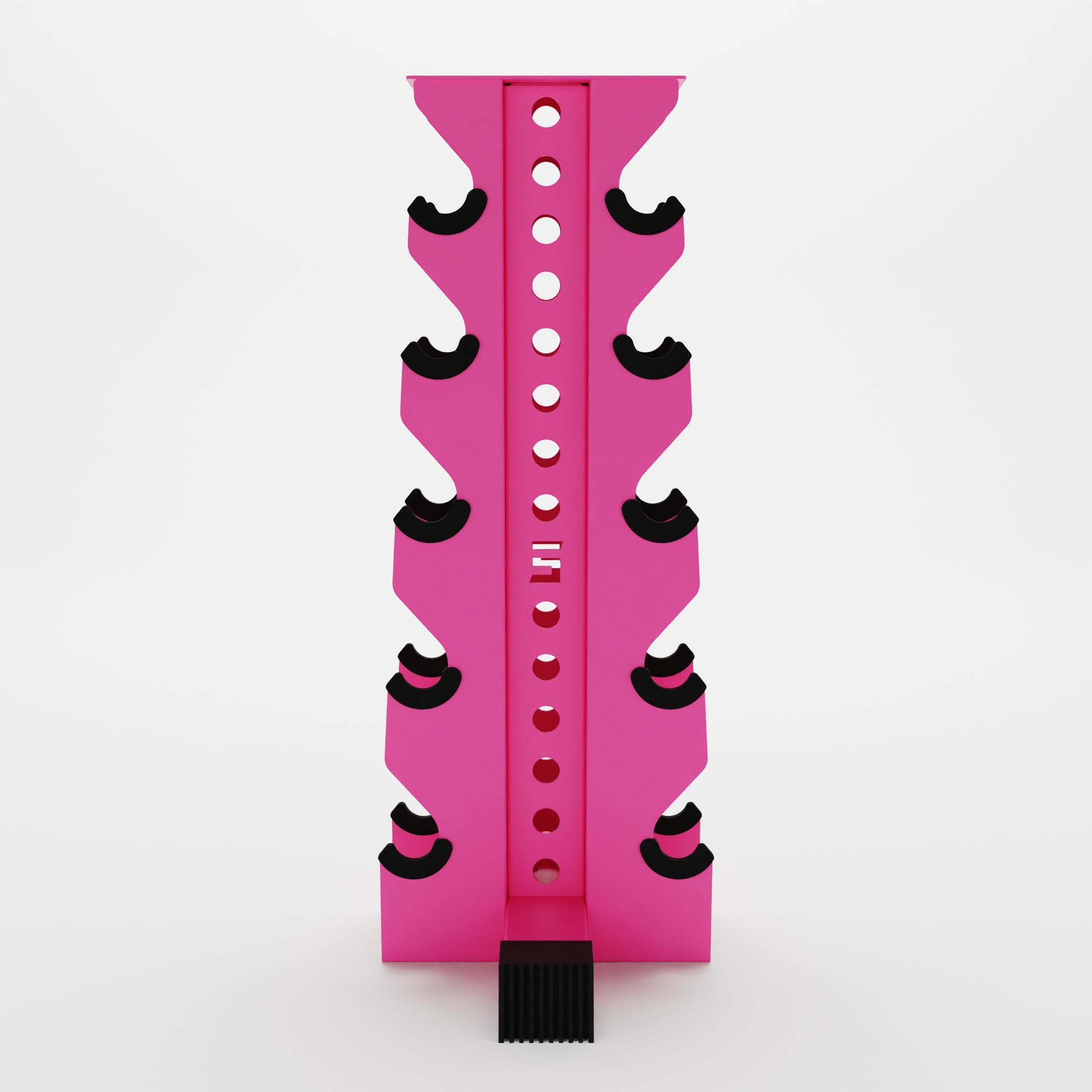 pink bravo 5-tier vertical dumbbell storage rack