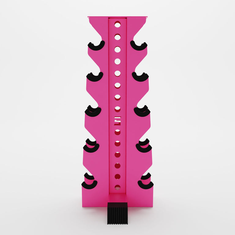 pink bravo 5-tier vertical dumbbell storage rack