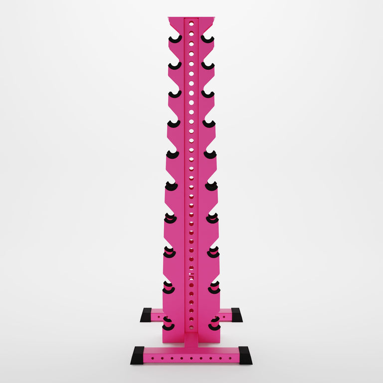 pink delta 10-tier vertical dumbbell storage rack