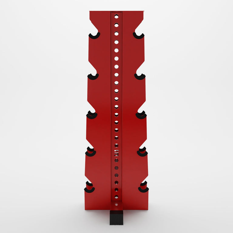 red alpha elite vertical dumbbell storage rack
