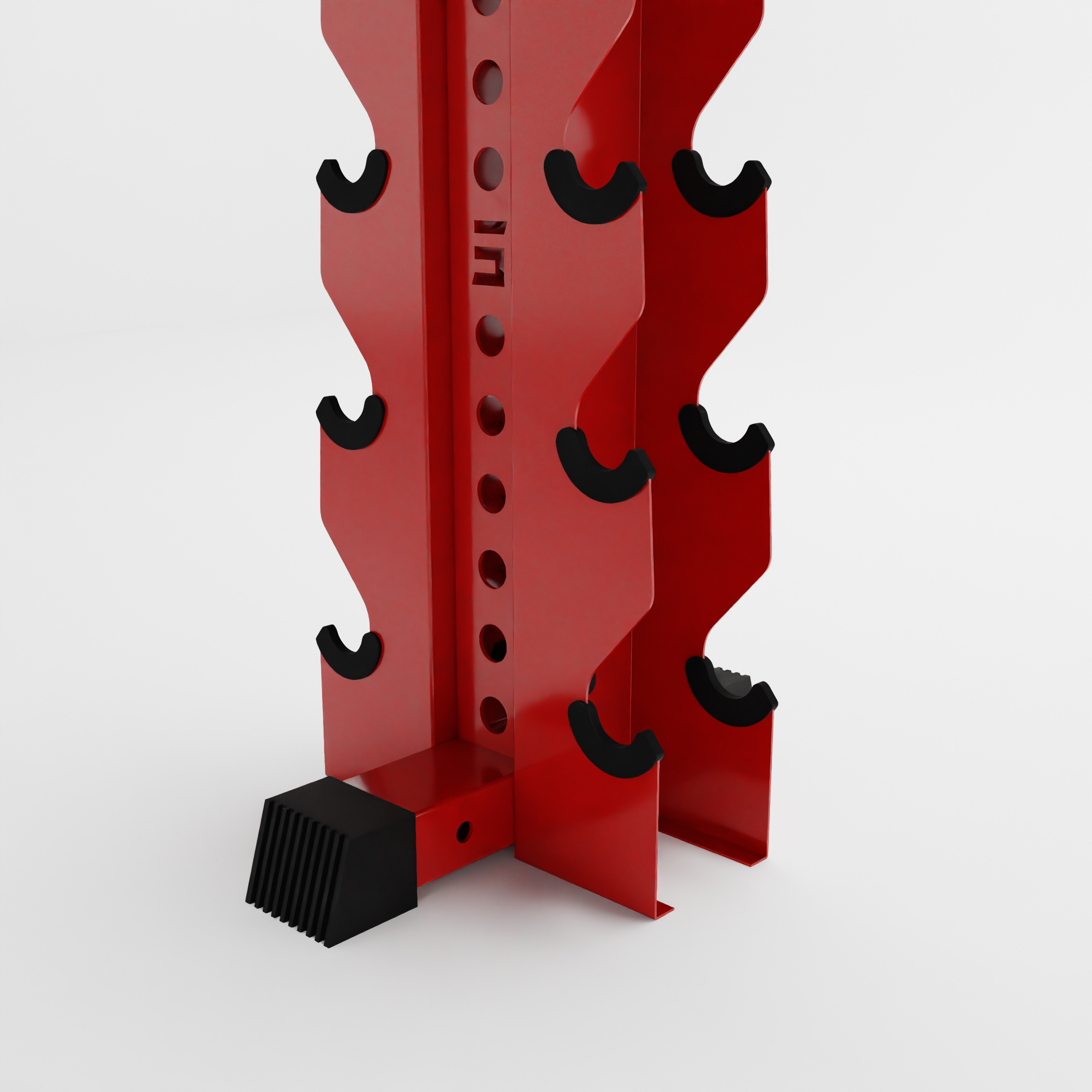 red bravo 5-tier vertical dumbbell storage rack base