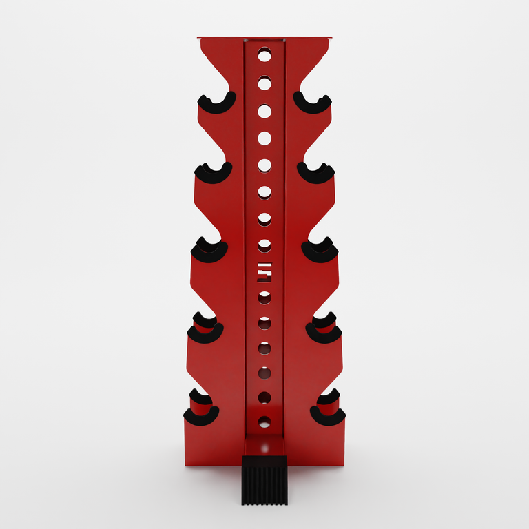 red bravo 5-tier vertical dumbbells storage rack